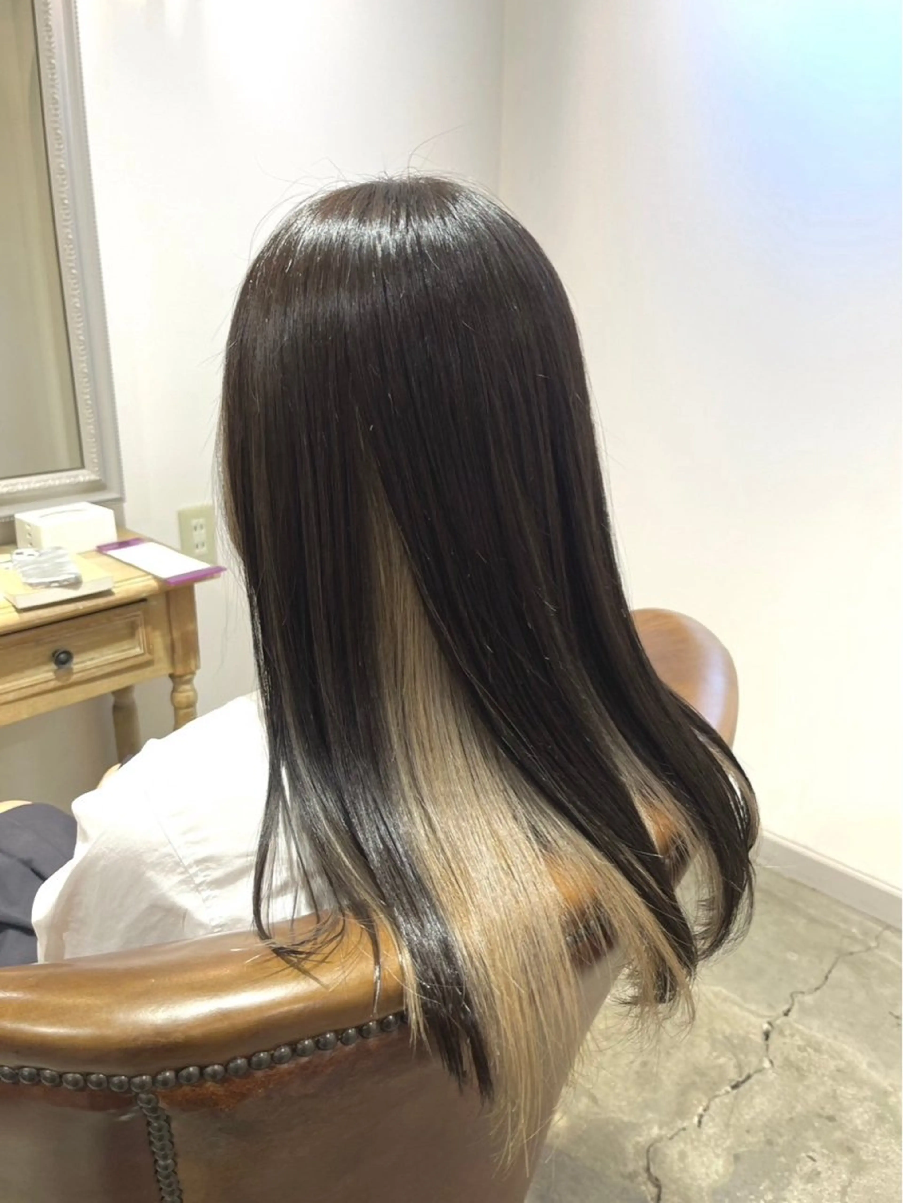 【🌻ワンポイントで可愛く🌻】❣️似合わせカット+インナーカラー+オーガニックTR❣️の写真