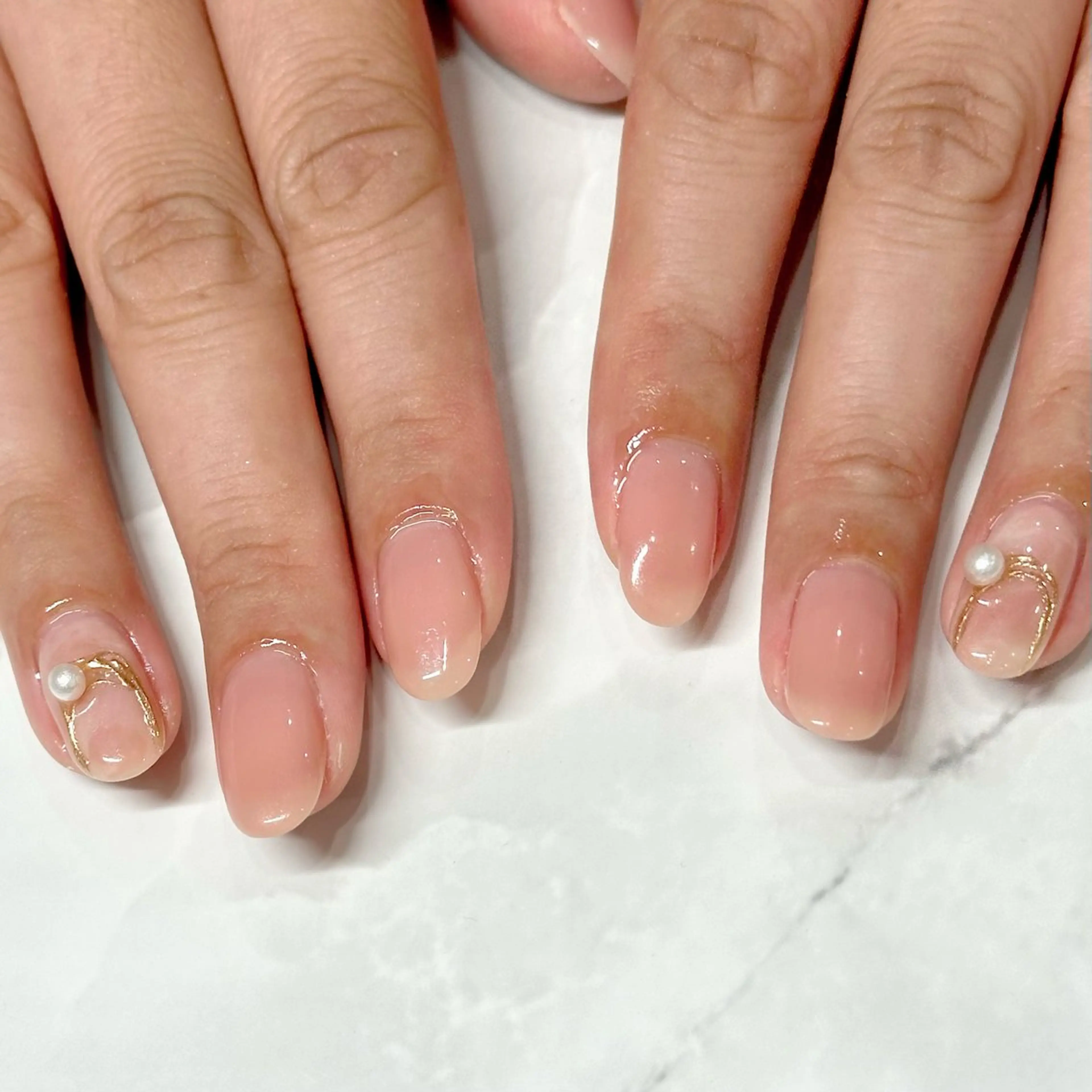 ネイル ジェルネイル ニュアンスネイル オフィスネイル ワンホンネイル wellmoon Tanaのネイルデザイン