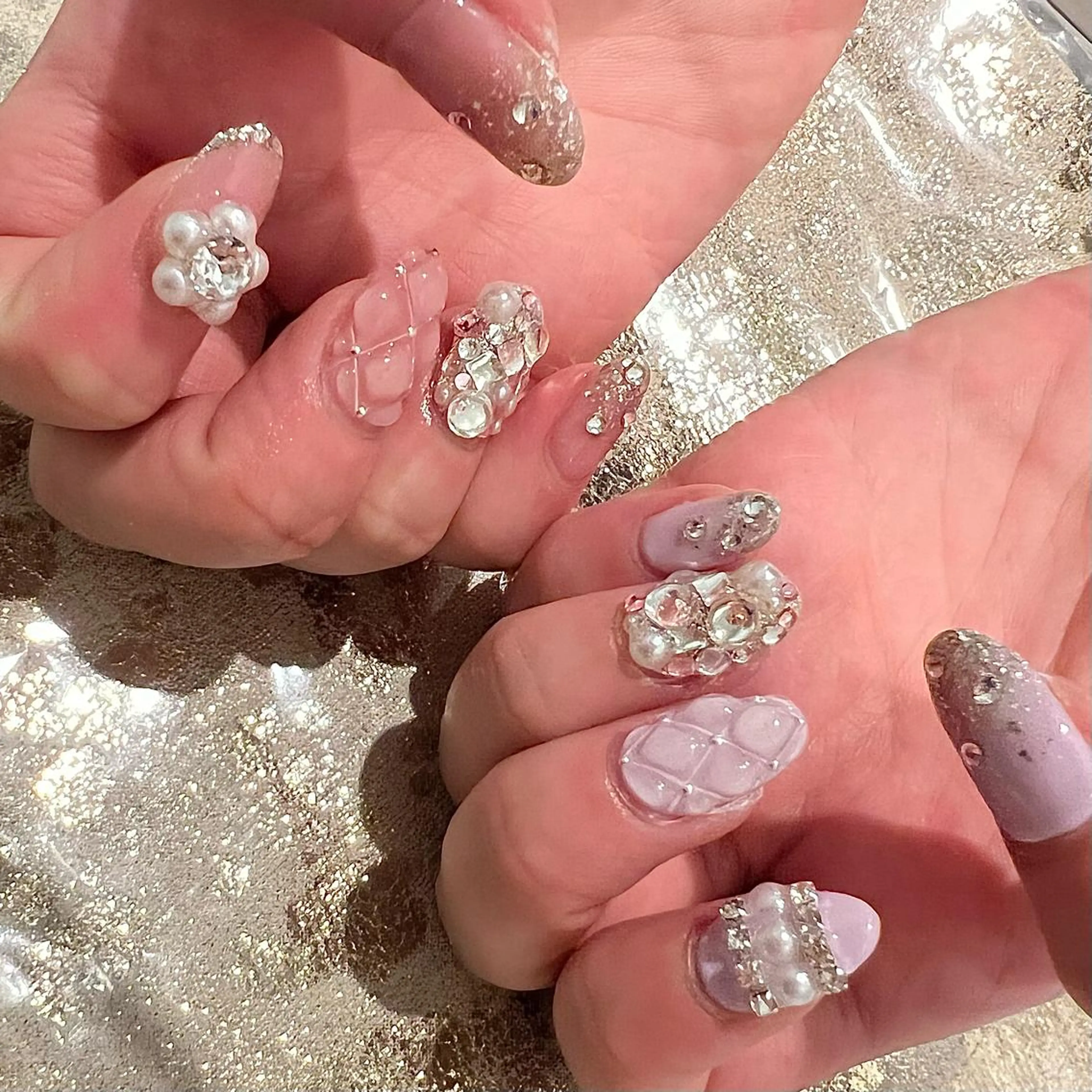 ネイル キラキラネイル ハンドネイル H🌺 NAILのネイルデザイン