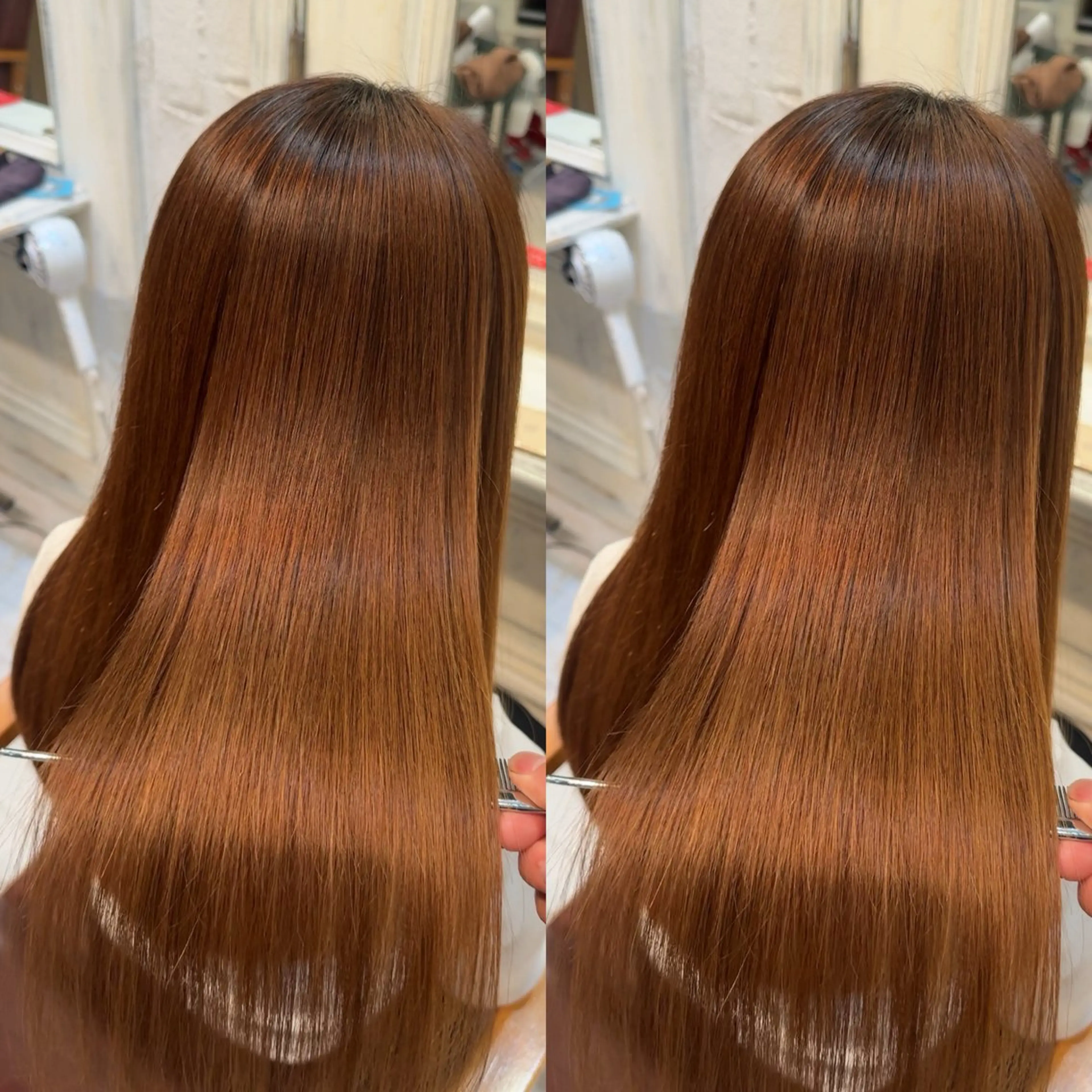 ロング カラー カット ヘアカラー 縮毛矯正 トリートメント 髪質改善/縮毛矯正/ 酸性ストレート/ガブのヘアスタイル
