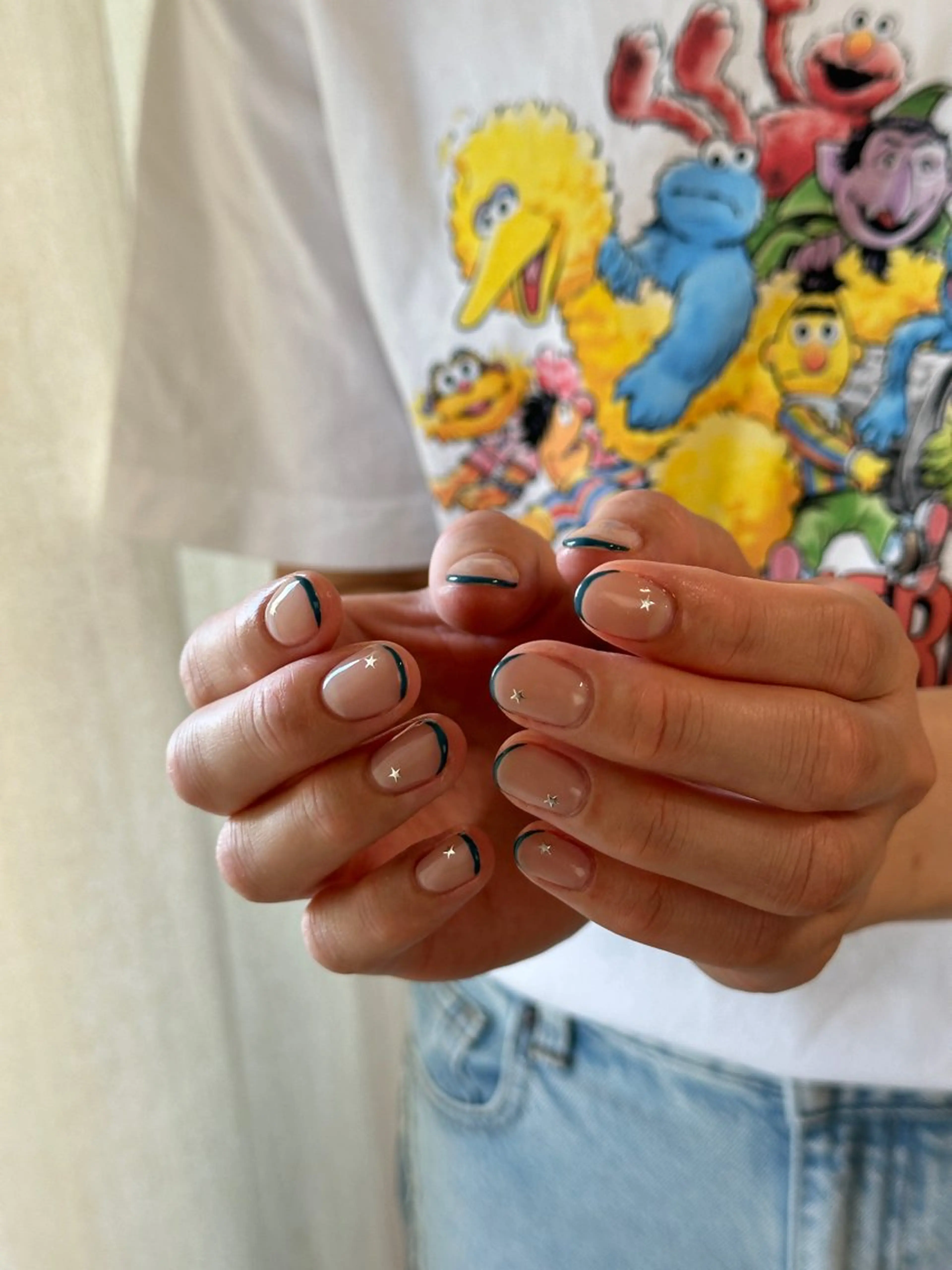 ネイル フレンチネイル ネイビー ハンドネイル cyaan所属・nail salon Cyaanのネイルデザイン