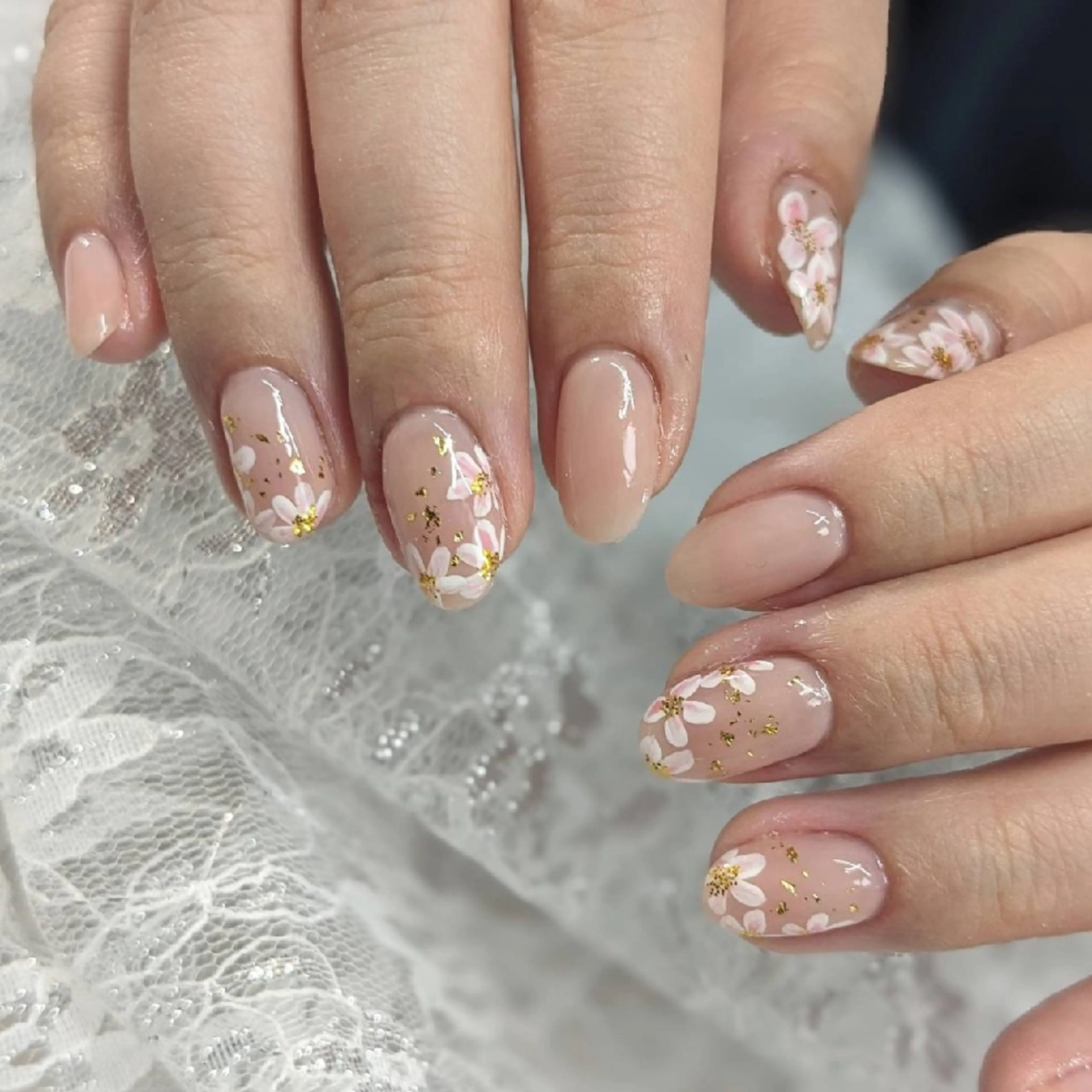 ネイル 桜ネイル ハンドネイル ネイルサロンベルティ keikoのネイルデザイン