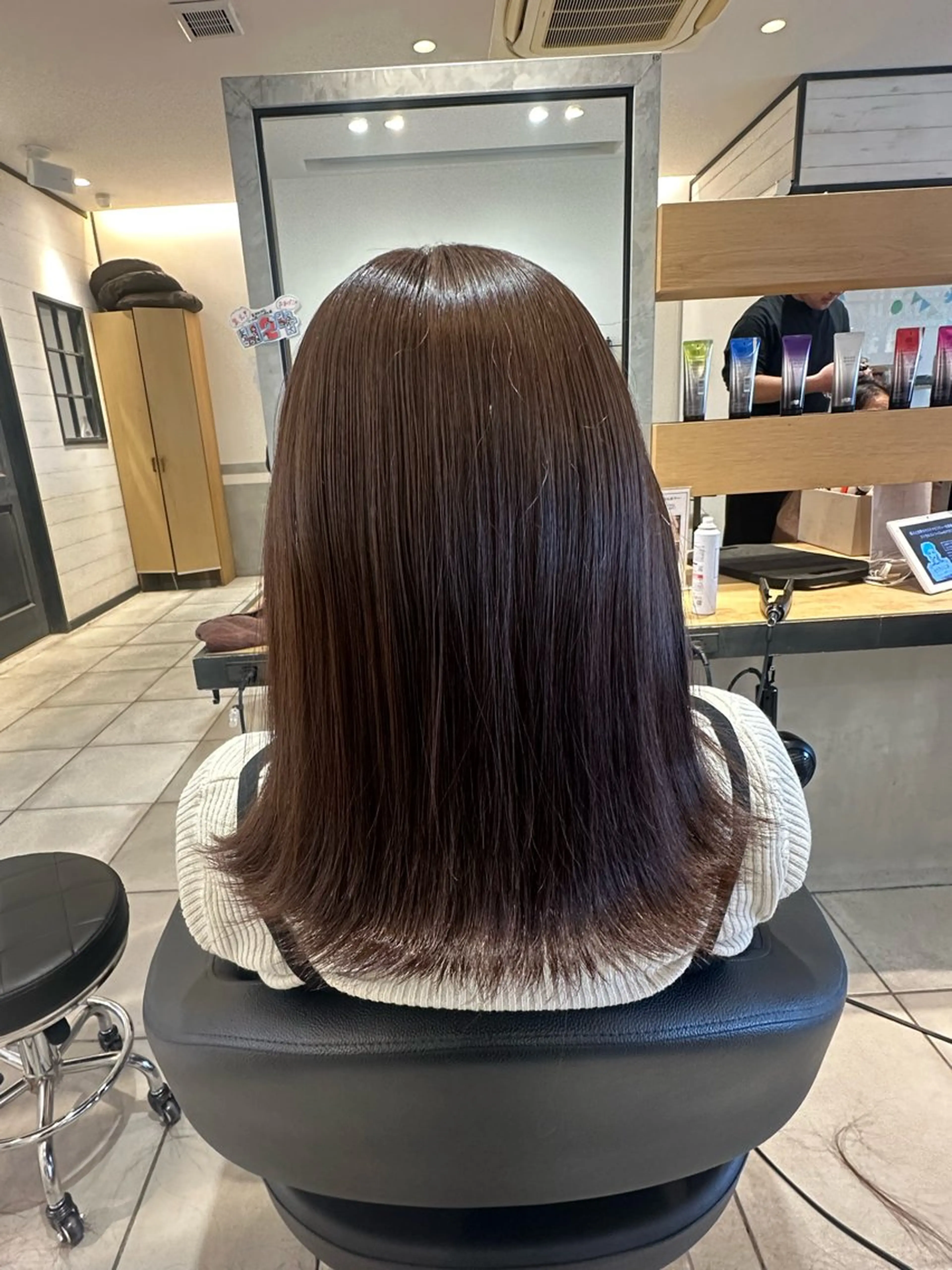 カラー ブラウンカラー オレンジ オレンジブラウン フクイ ミユのヘアスタイル