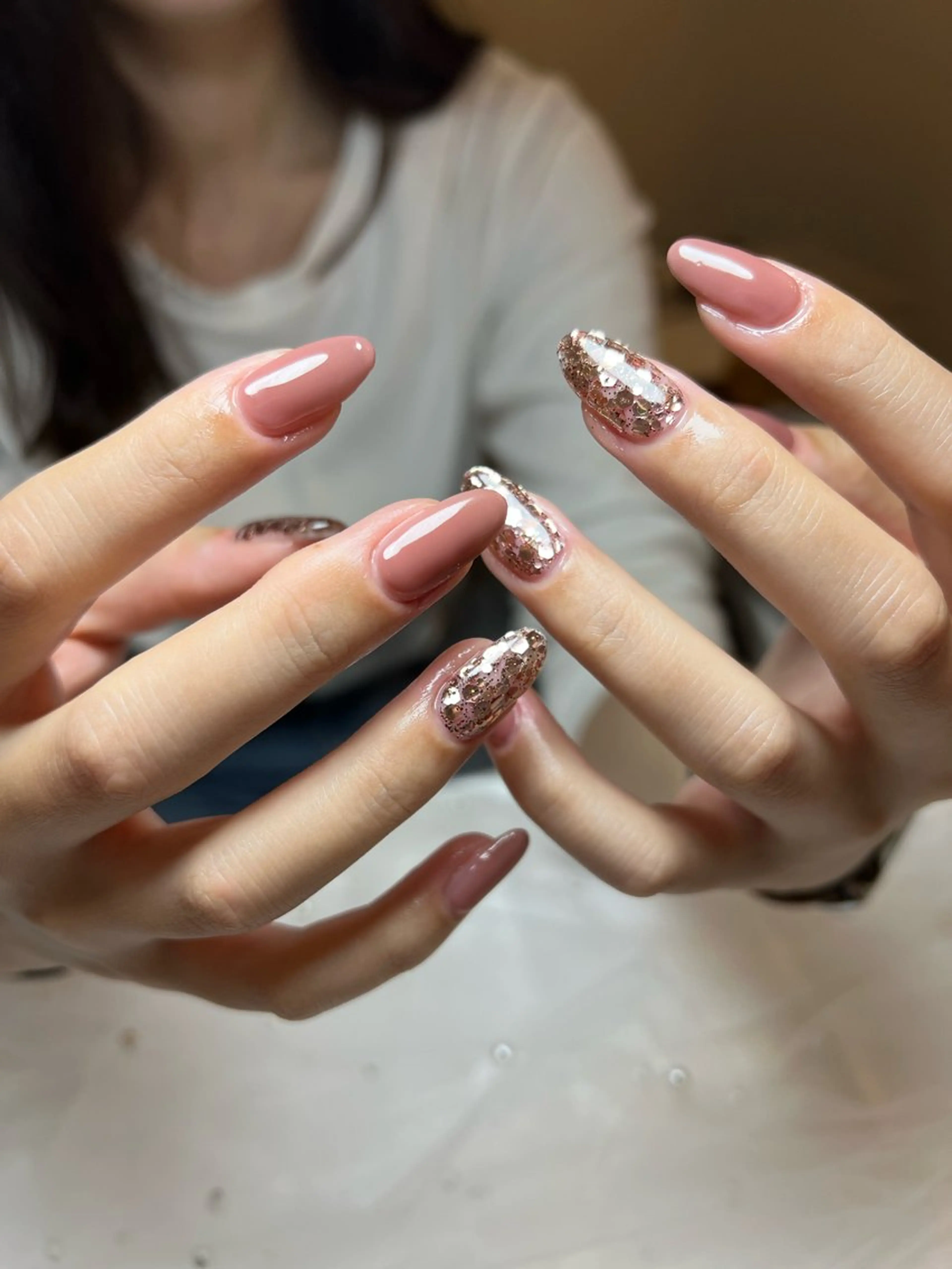 ネイル ラメ(グリッター) ワンカラーネイル ハンドネイル Nail Salon&School REPLENDA所属・REPLENDA/ azusa(石井梓)のネイルデザイン