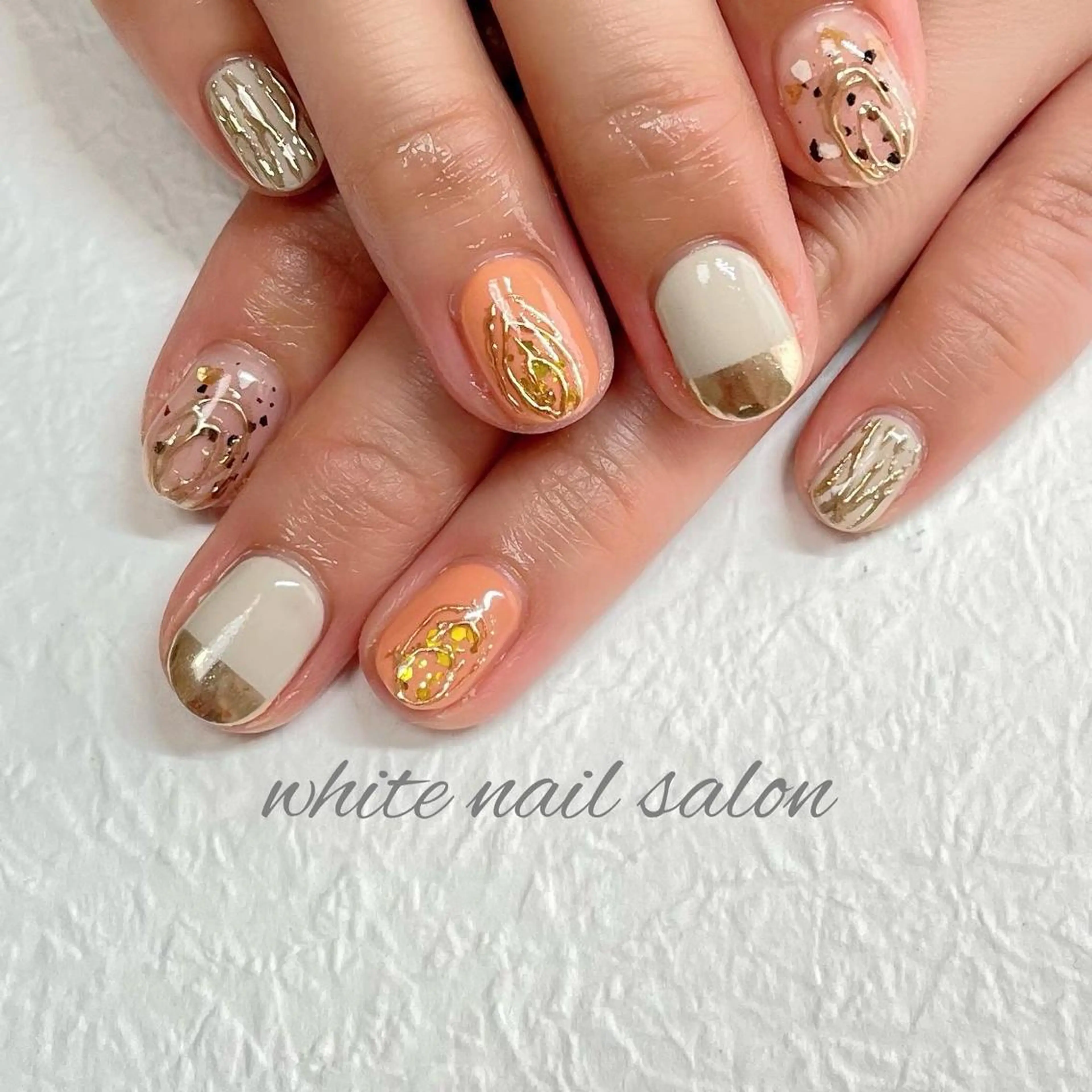 ネイル フットネイル ジェルネイル ハードジェル ラメ(グリッター) 持ち込み ハンドネイル white nail salonのネイルデザイン