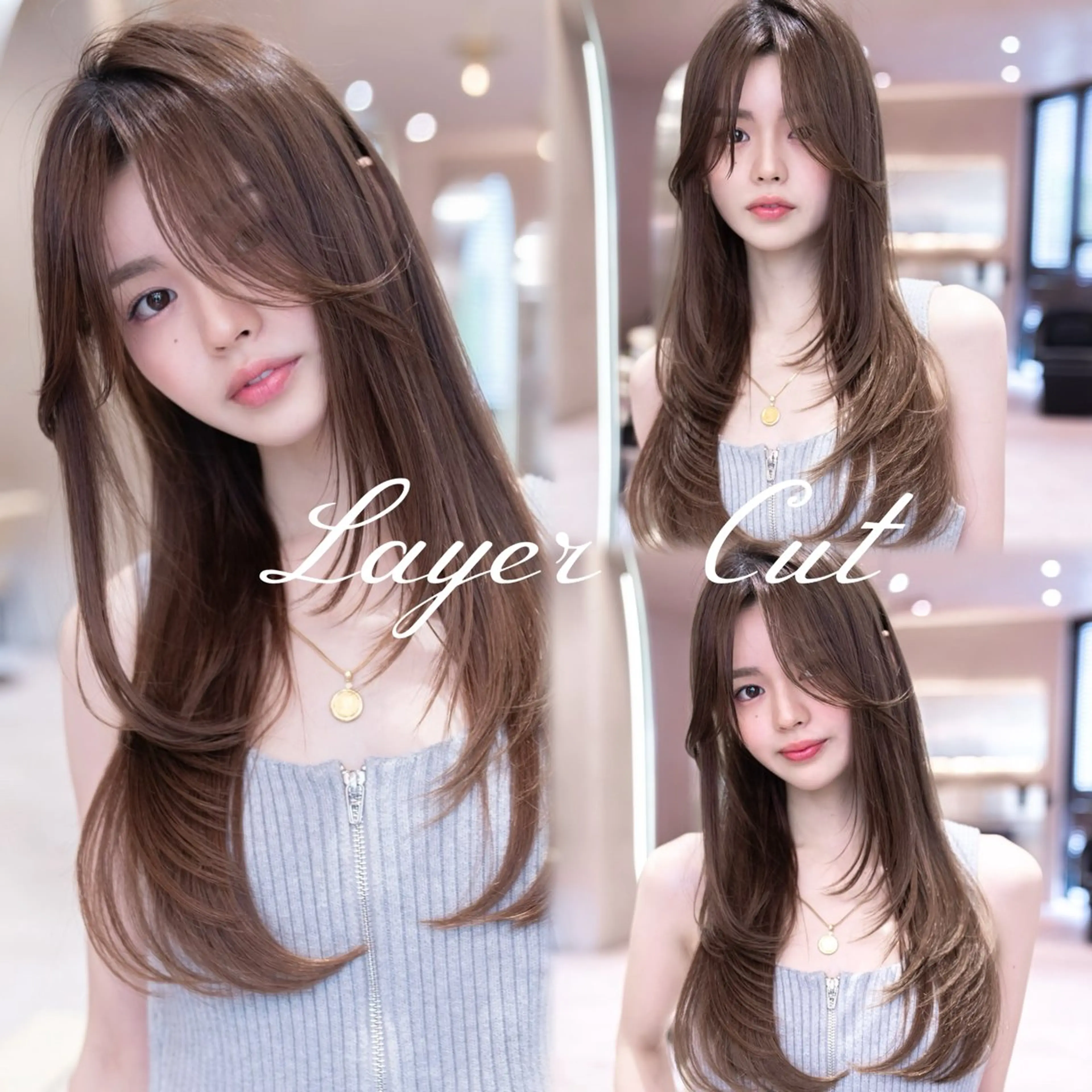 【💫10月限定💫】骨格矯正カット🌟➕透明感艶髪カラー🩵➕3step最新トリートメント💎の写真