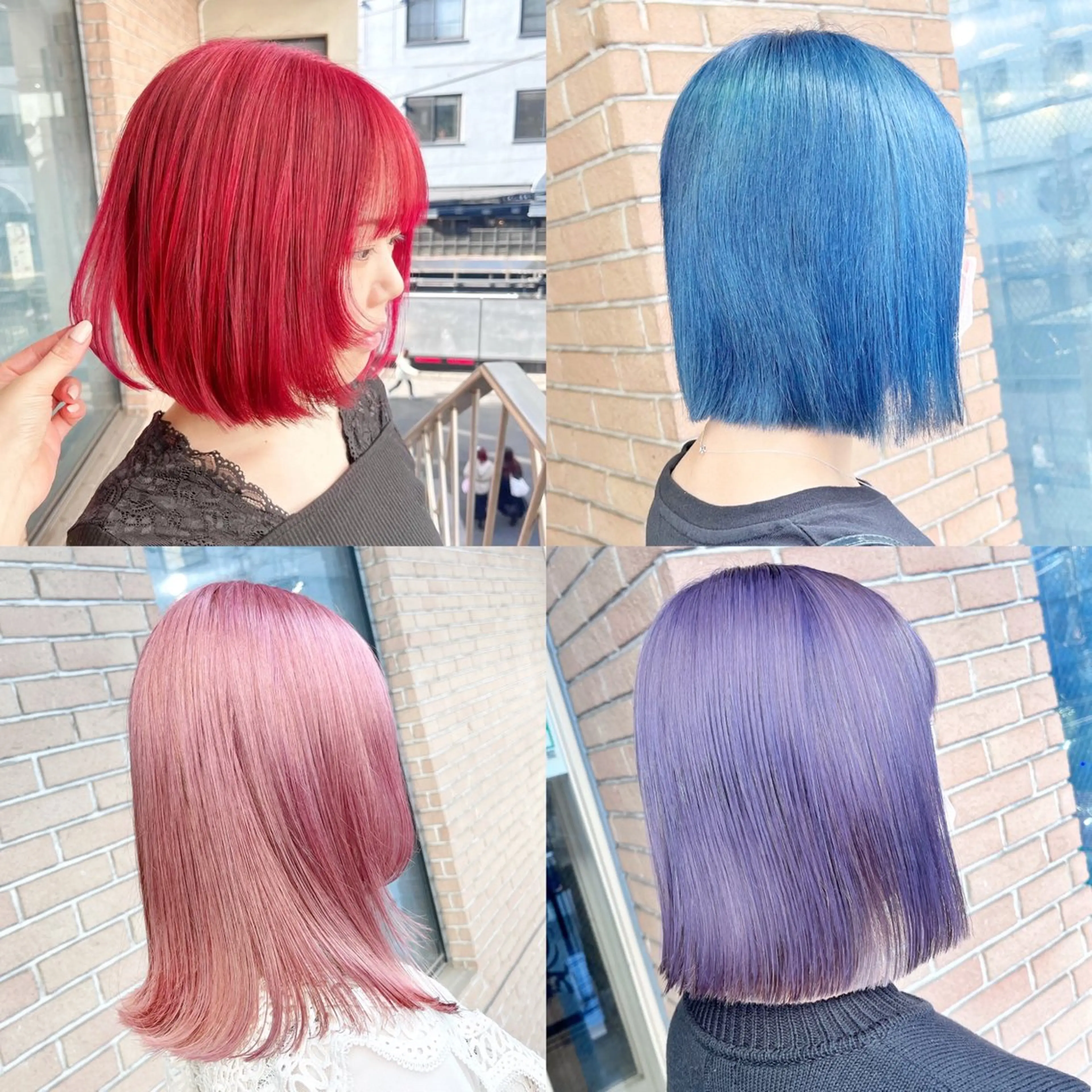 ミディアム カラー ヘアアレンジ ブリーチ ピンクカラー🩷 ヘアセットＮＯ.1のヘアスタイル