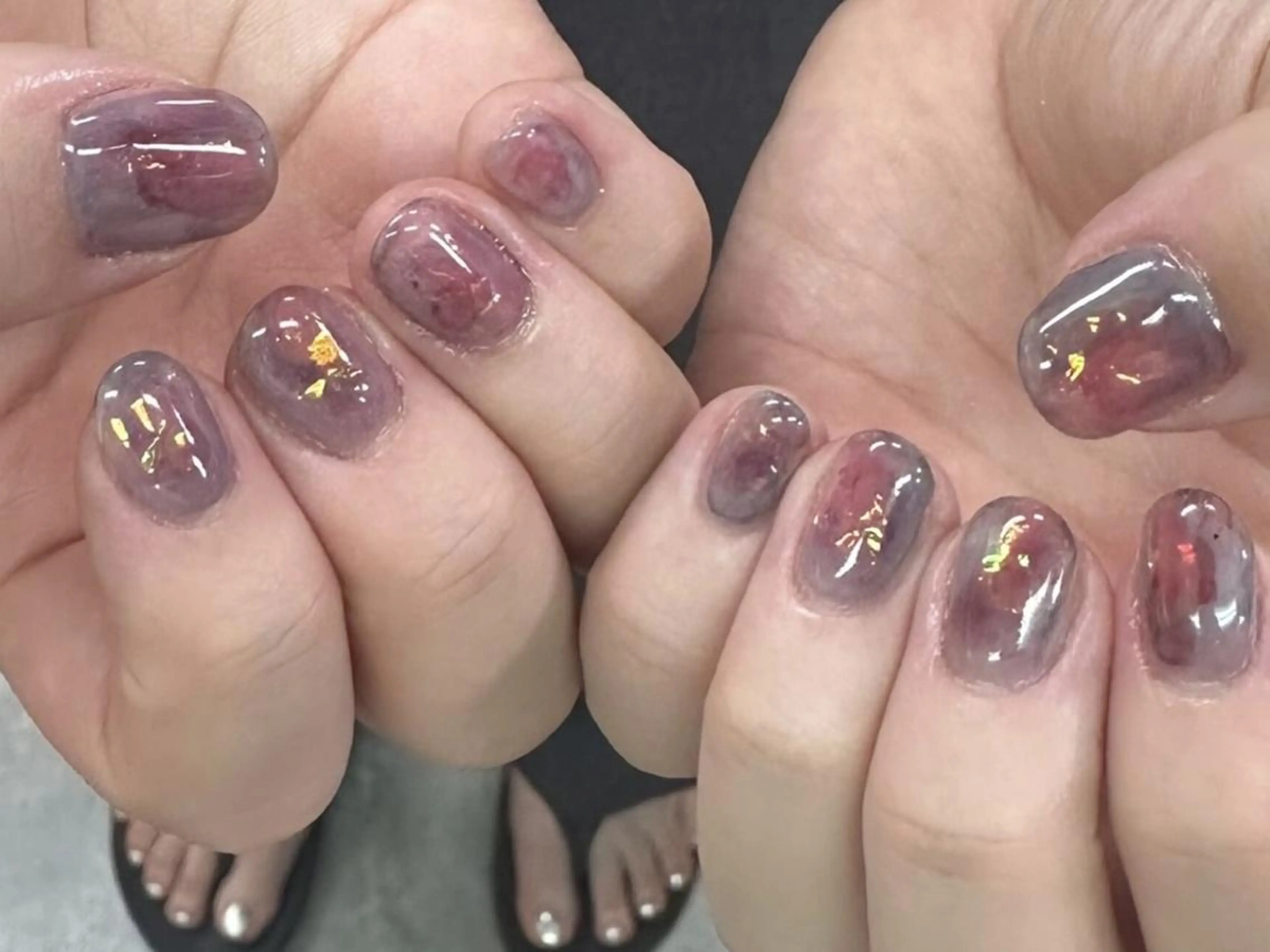 ネイル ジェルネイル 韓国ネイル ワンホンネイル nailstudio eviz新宿店のネイルデザイン