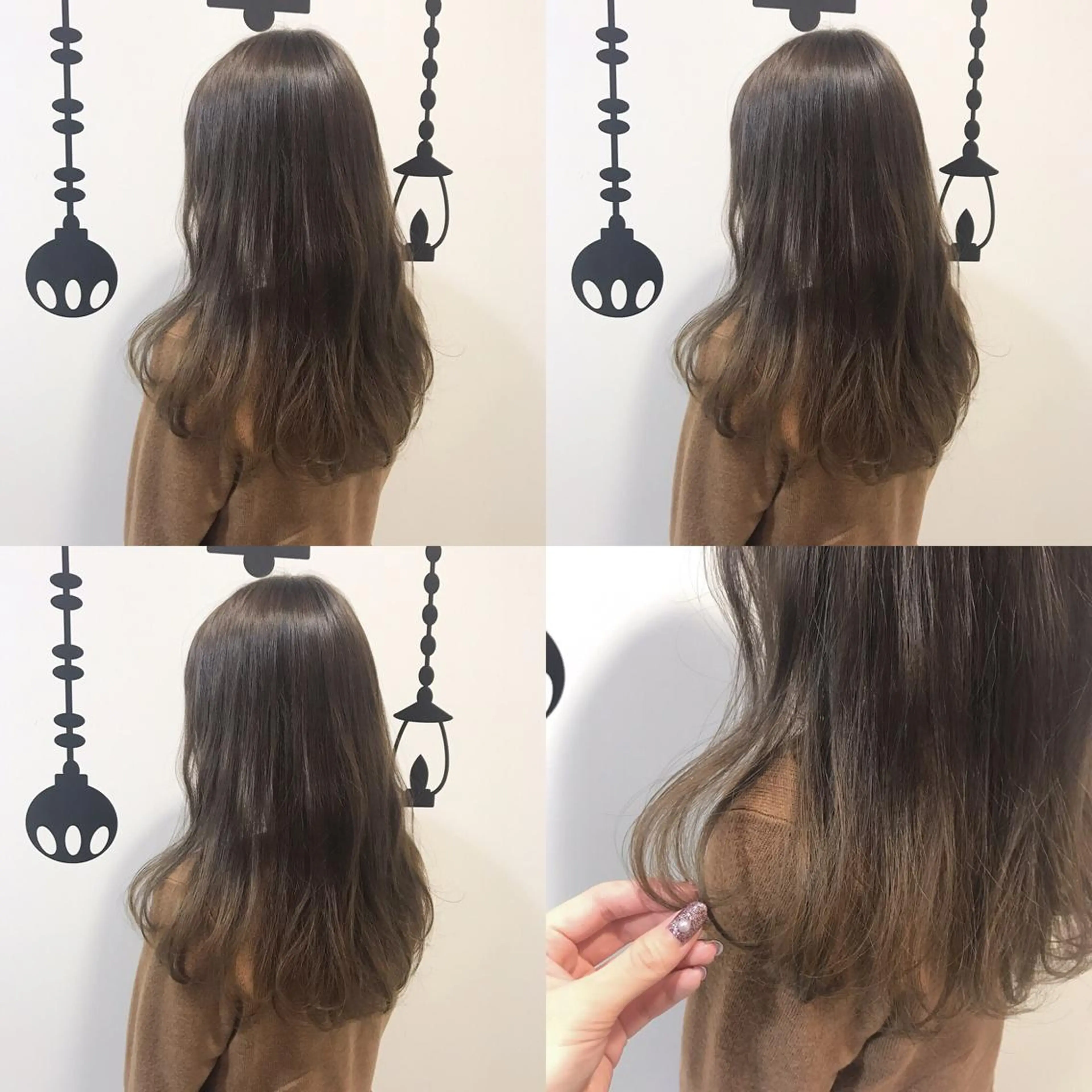 セミロング カラー ベージュカラー ココアベージュ グラデーションカラー ハイライトカラー ハイライト 村井 香怜のマツエク・マツパデザイン