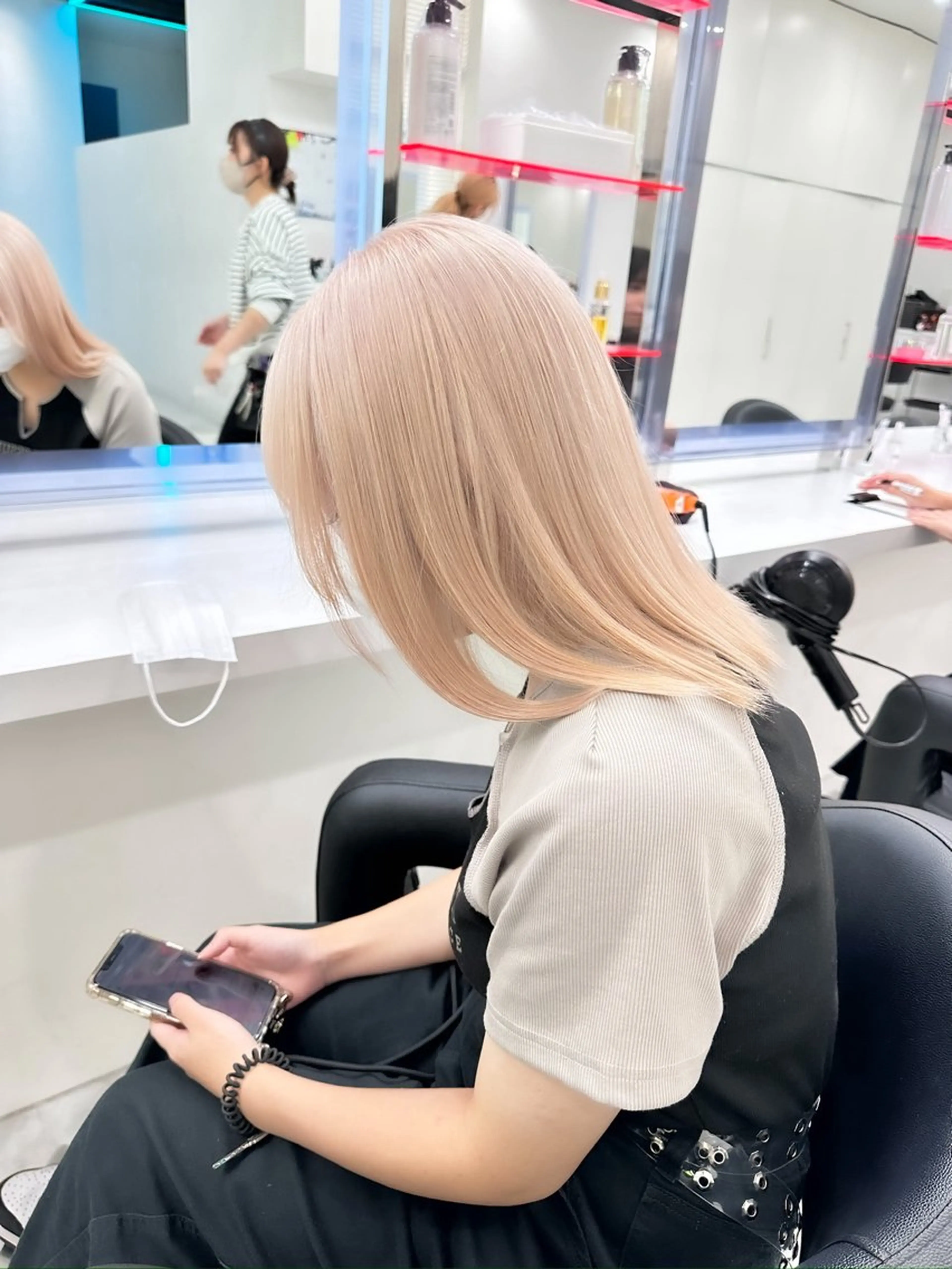 ミディアム ヘアカラー トリートメント 竹内 玲飛のヘアスタイル