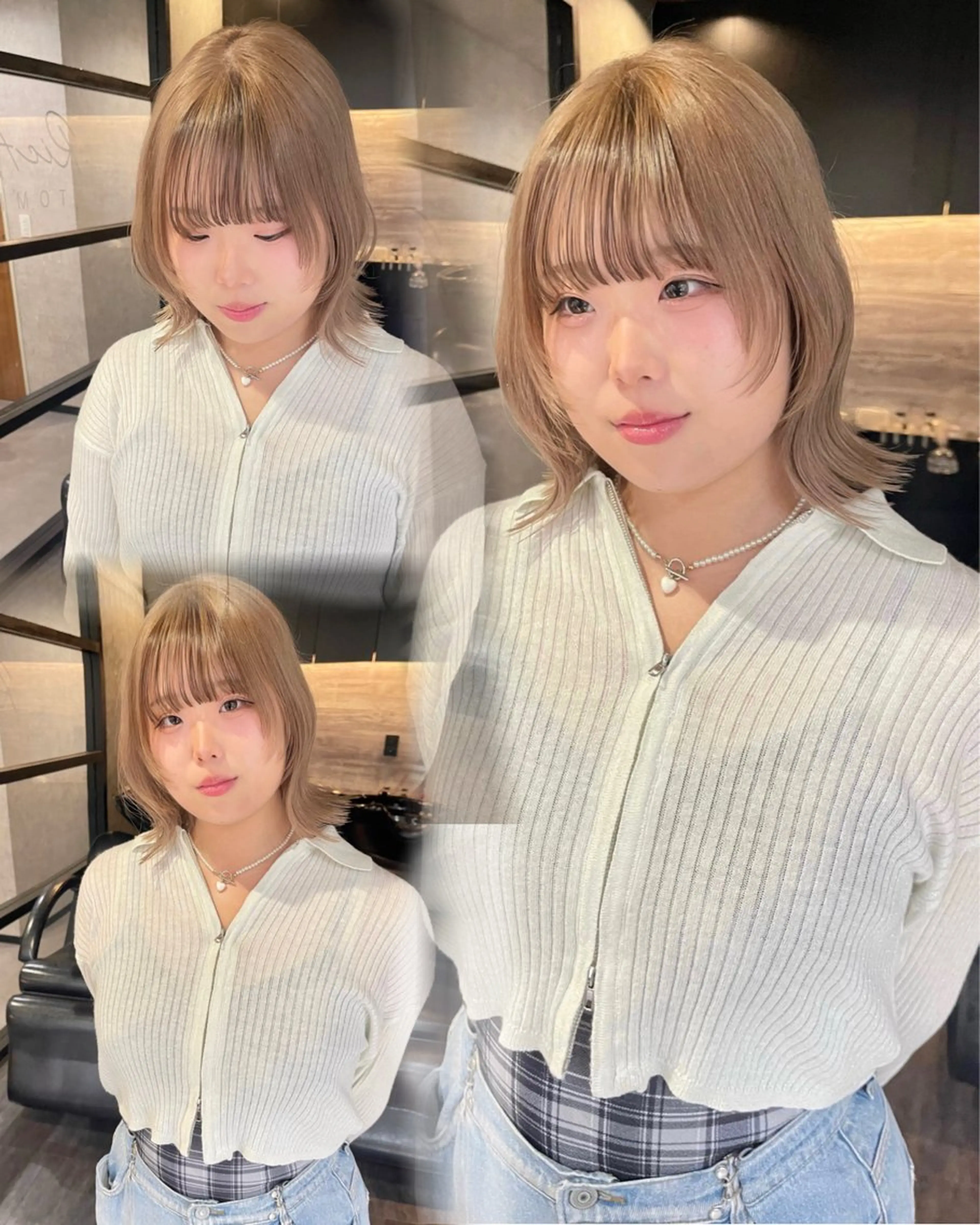 ミディアム カット ヘアカラー カット*カラーモデル 様募集/奈良/富雄のヘアスタイル