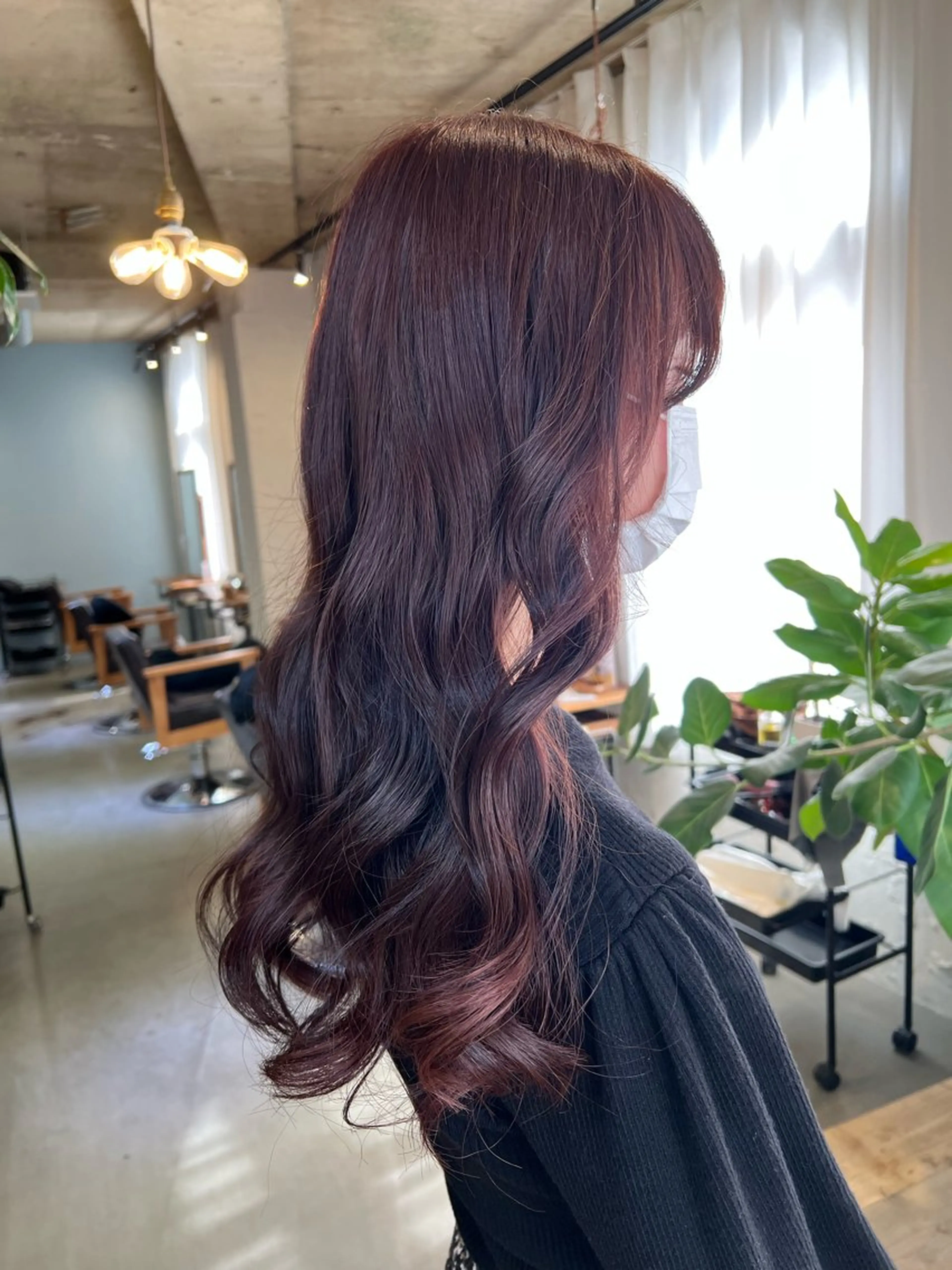 ロング カラー ラベンダーカラー ピンクカラー ピンクラベンダー 中井 一葉のヘアスタイル