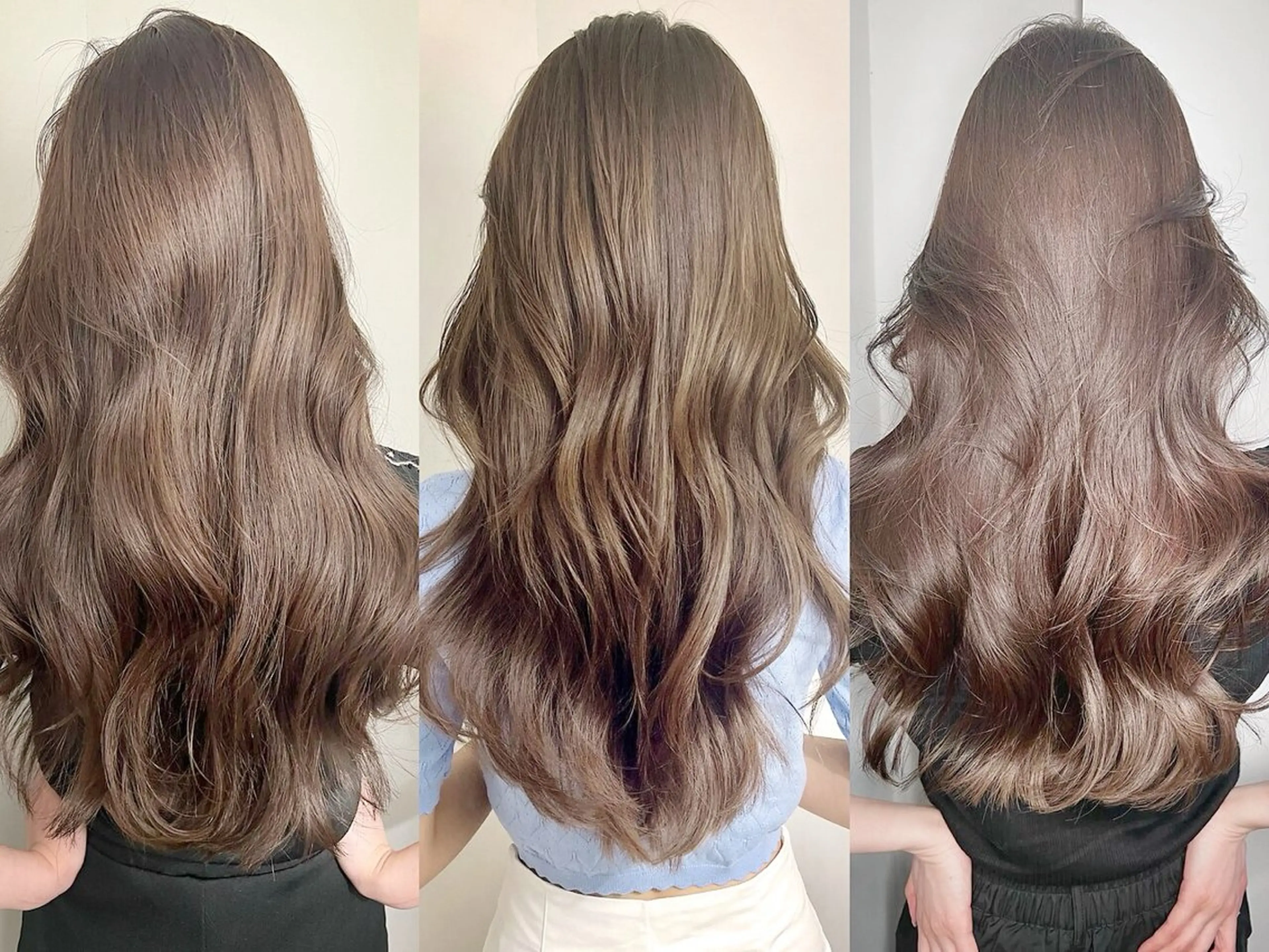 ロング カラー ブリーチ ダブルカラー ブリーチなしカラー レイヤーカット カット ヘアカラー トリートメント 頓所 大昂のヘアスタイル