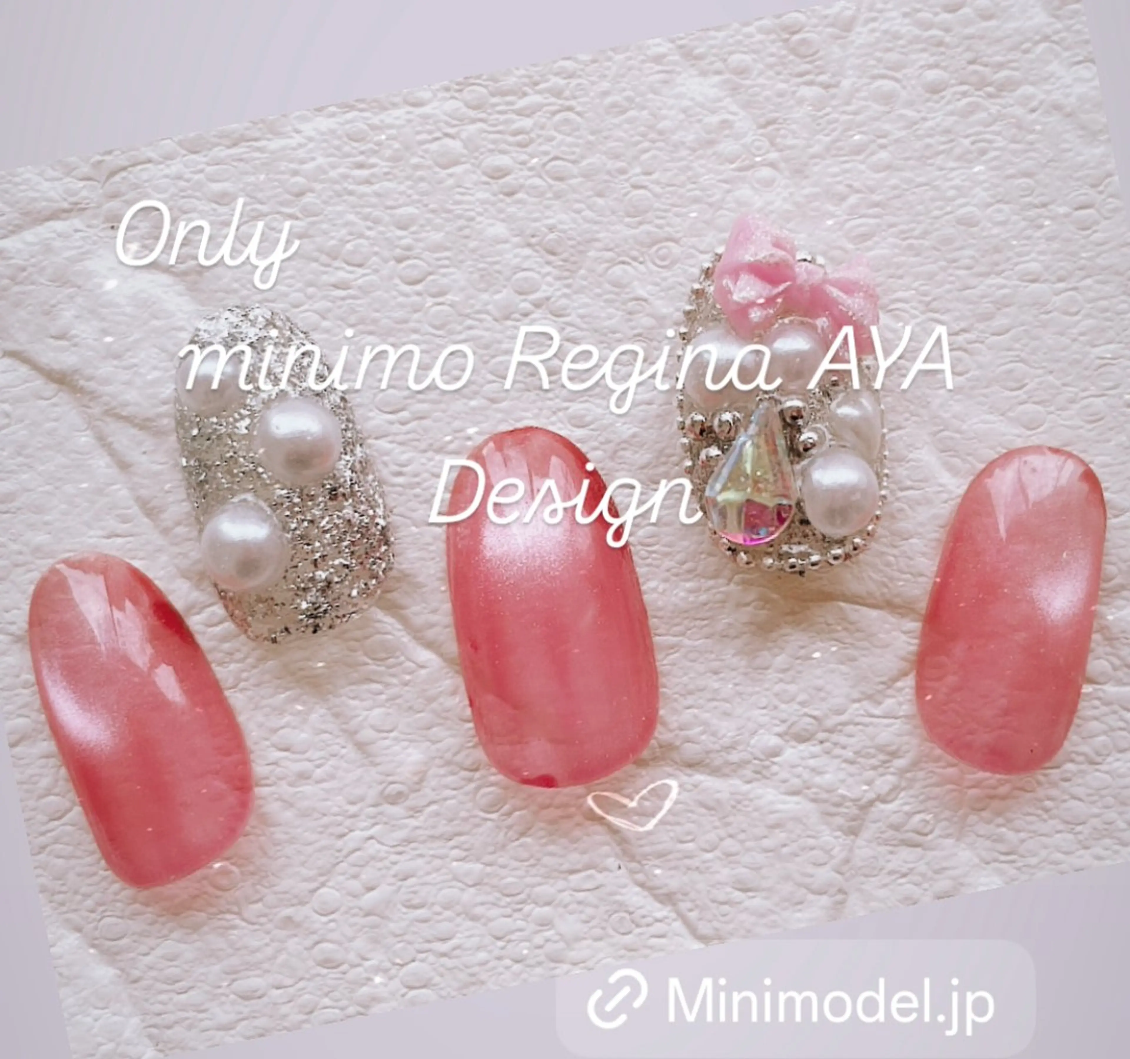 Regina AYA限定デザイン☁️🎀コットンリボン埋め尽くしネイル☁️🎀(カラーチェンジ🉑)オフ込みの写真