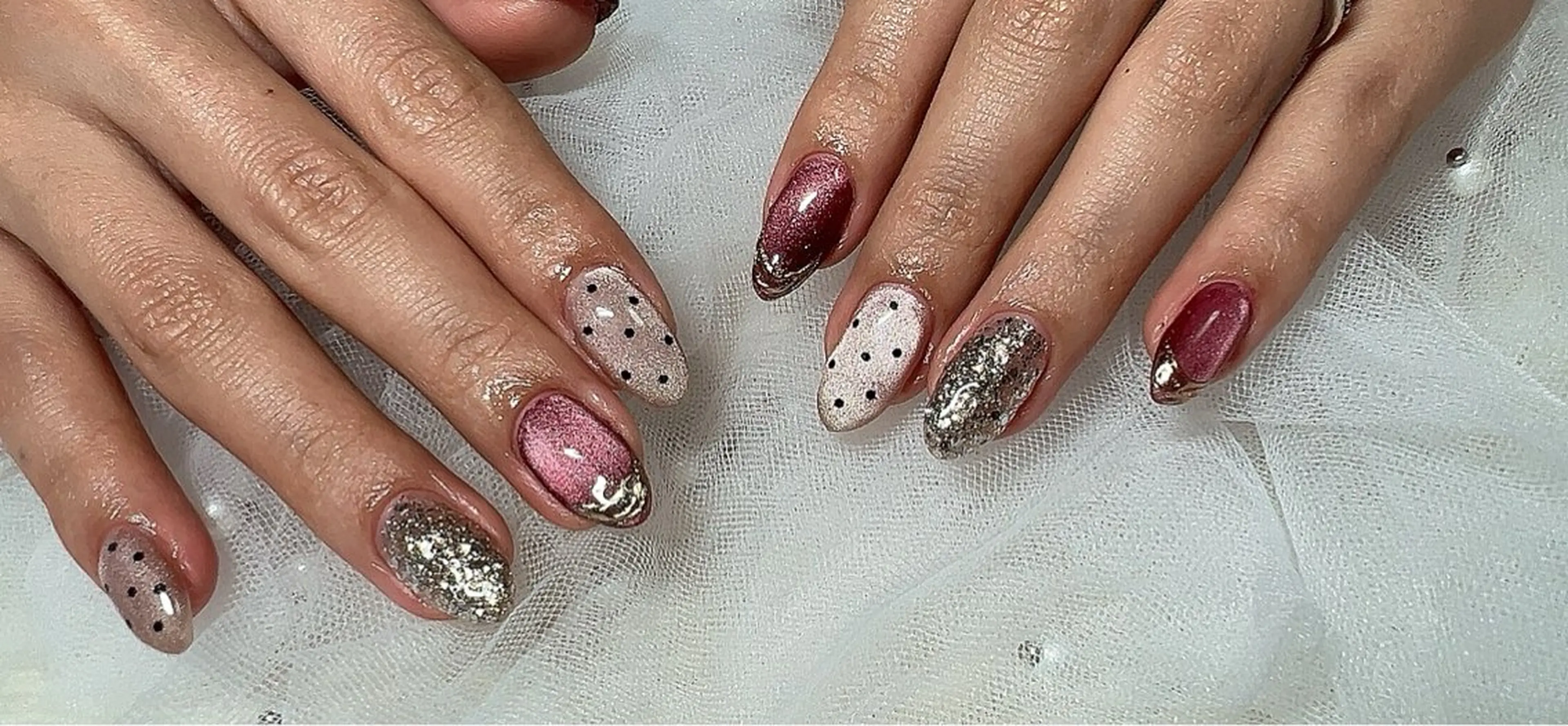 ネイル ドット マグネットネイル Ruana Nailのネイルデザイン