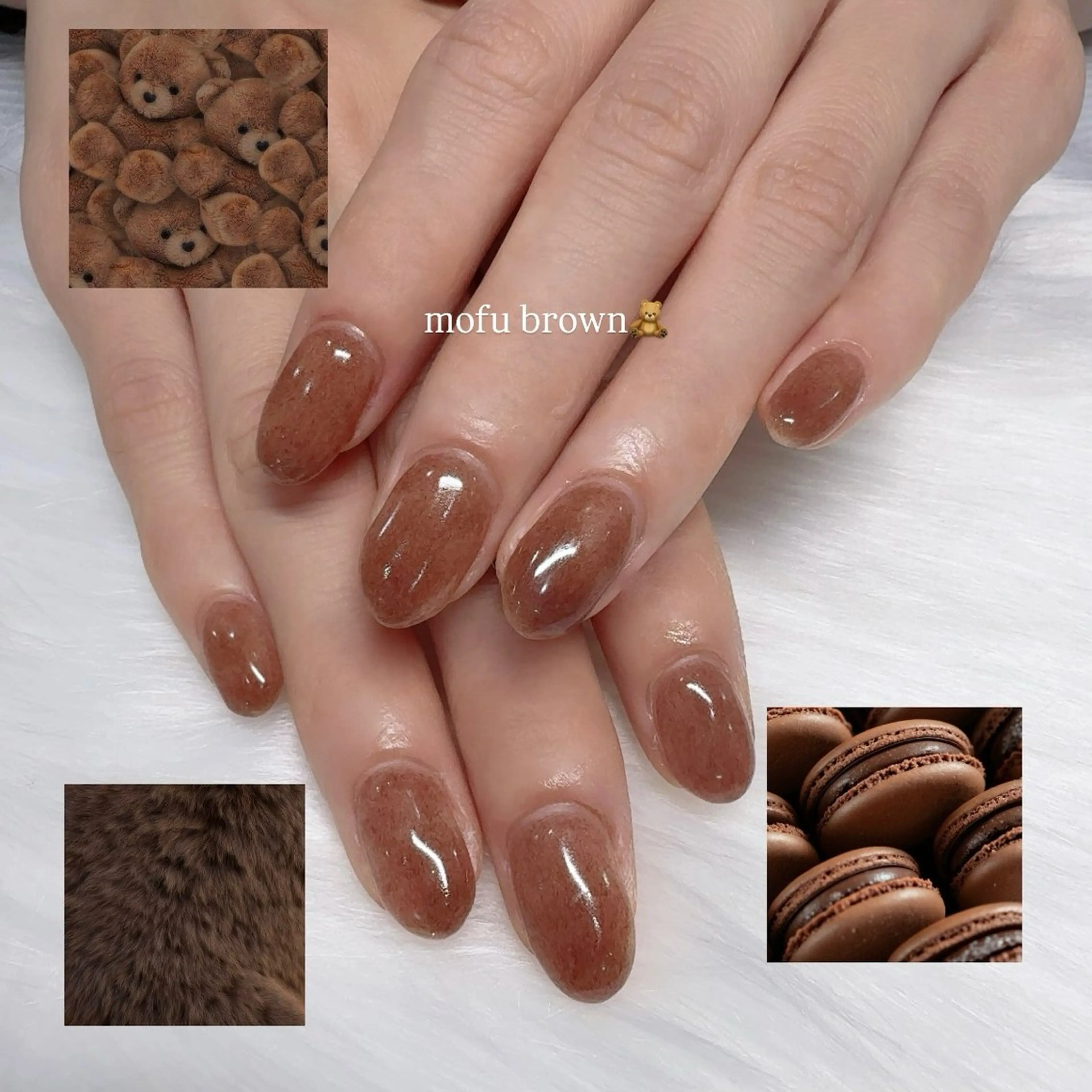 ネイル ブラウン やなじ 🦊🦋のネイルデザイン
