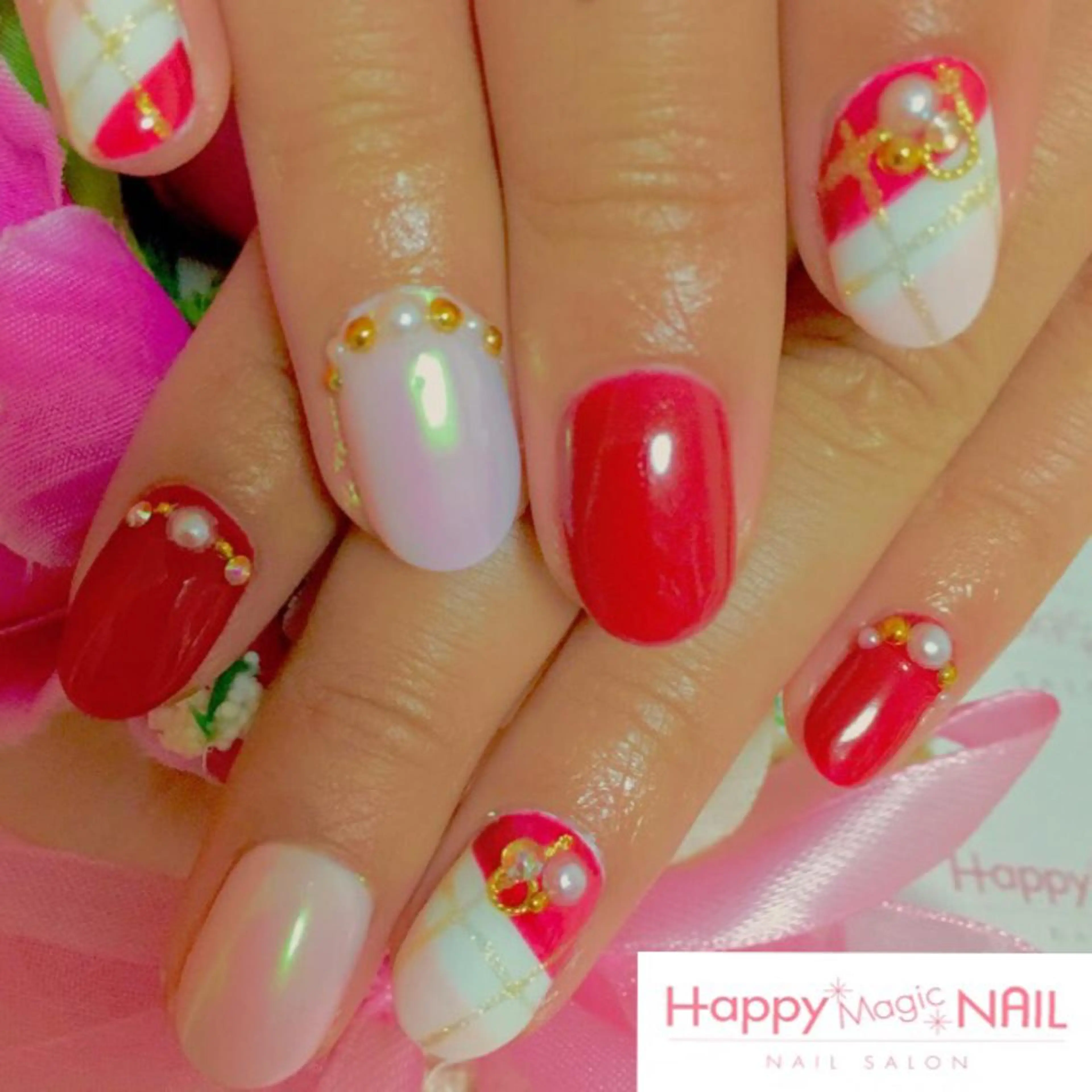 ネイル オーロラネイル ジェルネイル HappyMagic NAILのネイルデザイン
