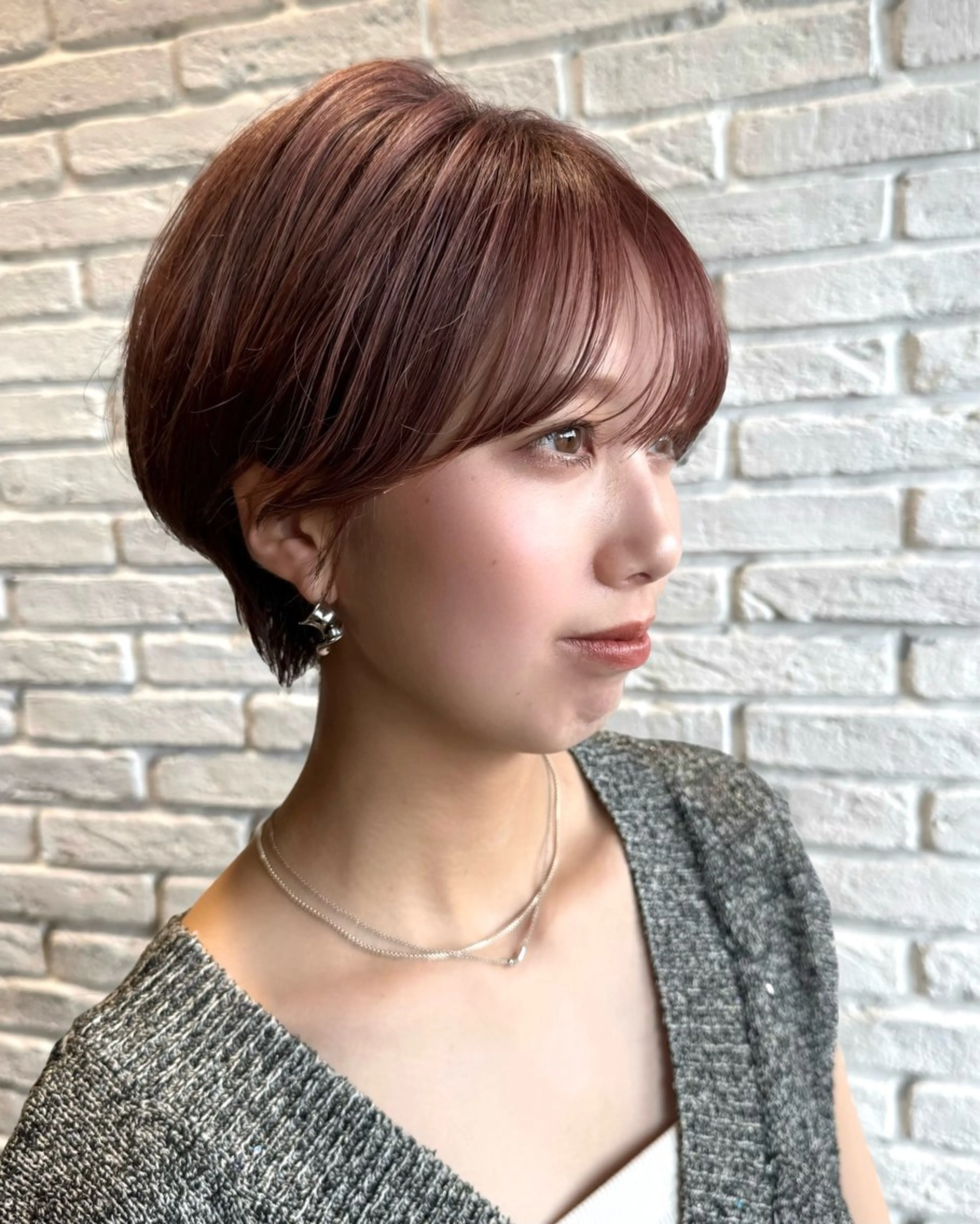 ショート カラー 顔周りカット ショートヘア カット トリートメント レイヤー/透明感/ 艶髪/kana 🩰のヘアスタイル