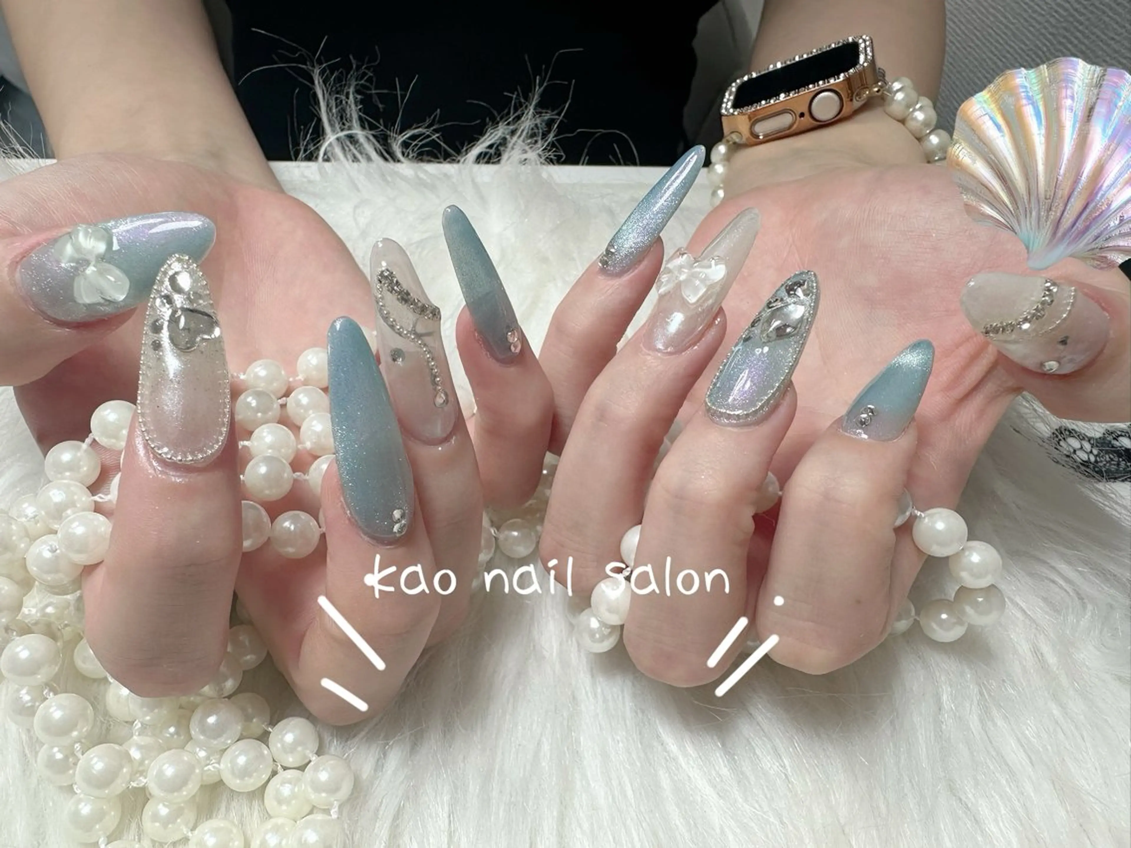 ネイル ハンドネイル kao nail マグネット/長さだしのネイルデザイン
