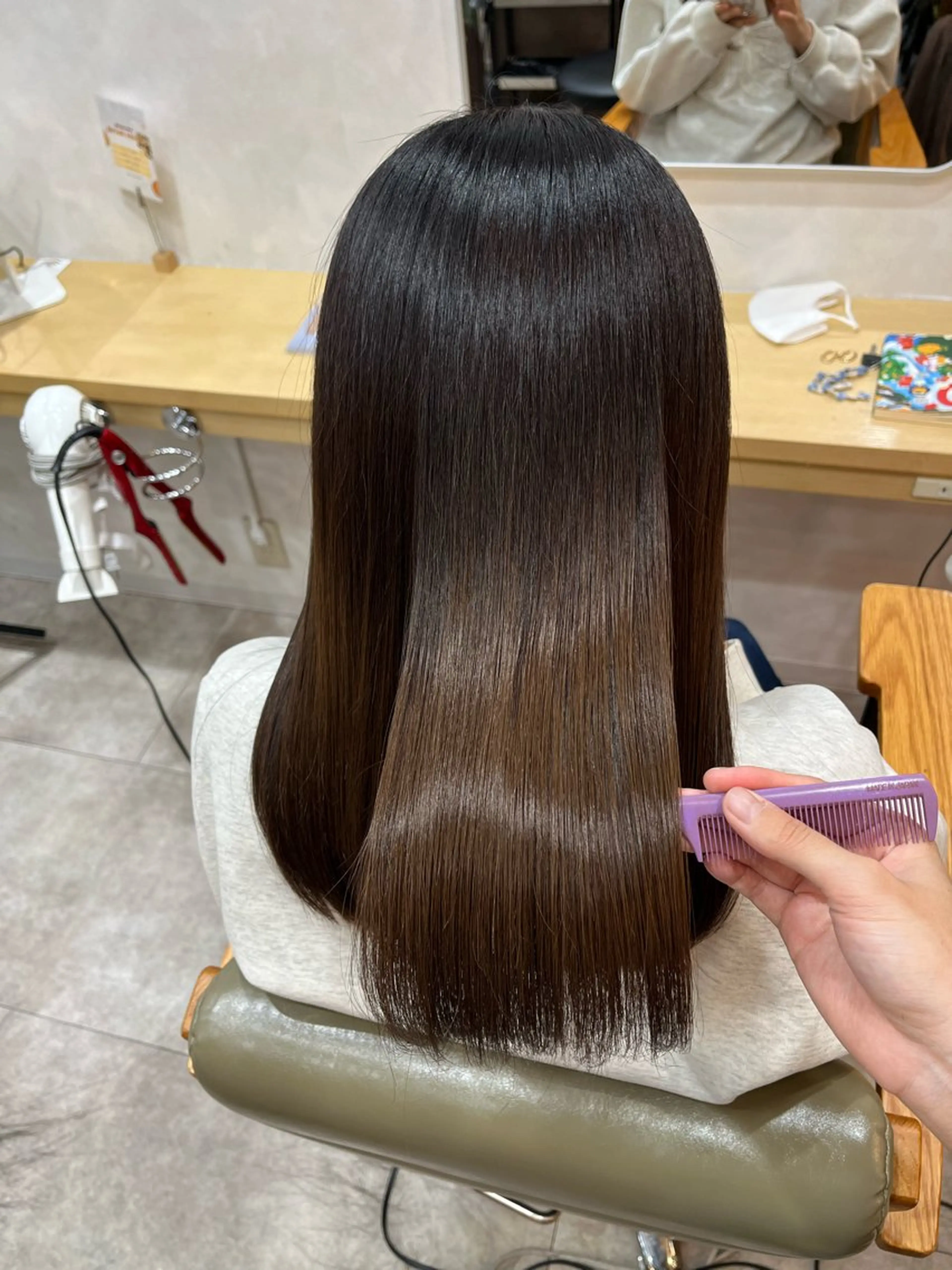 セミロング カット トリートメント 髪質改善/レイヤー/ ボブ/磯野史歩のヘアスタイル