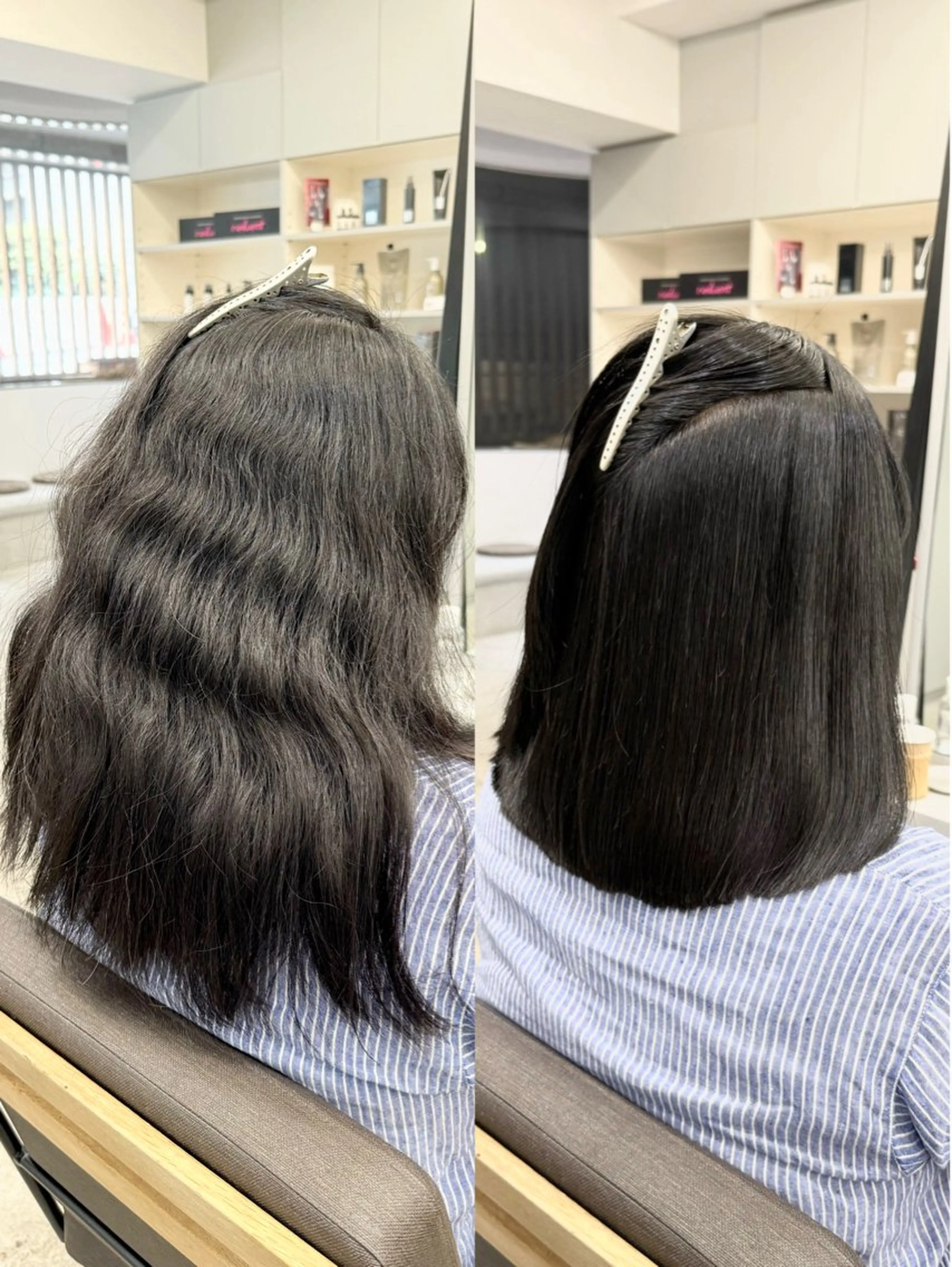 ミディアム カラー パーマ ミディアムパーマ 髪質改善 縮毛矯正 ストレートパーマ カット ヘアカラー 縮毛矯正 トリートメント 美髪への最善策を貴方 へ✨凄い艶髪✨萩原のヘアスタイル