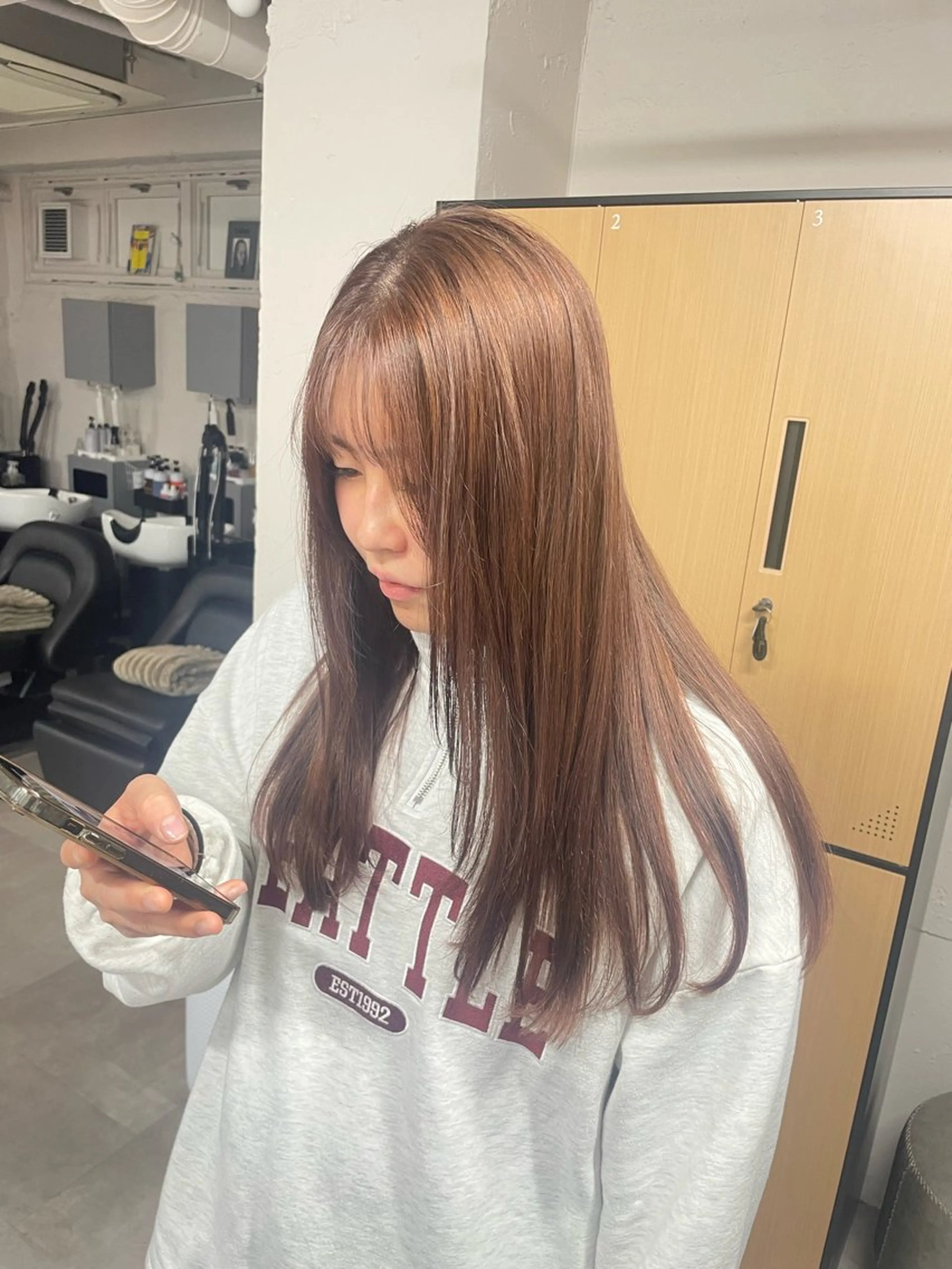 ロング ヘアカラー トリートメント tokute 中野真咲🐺のヘアスタイル