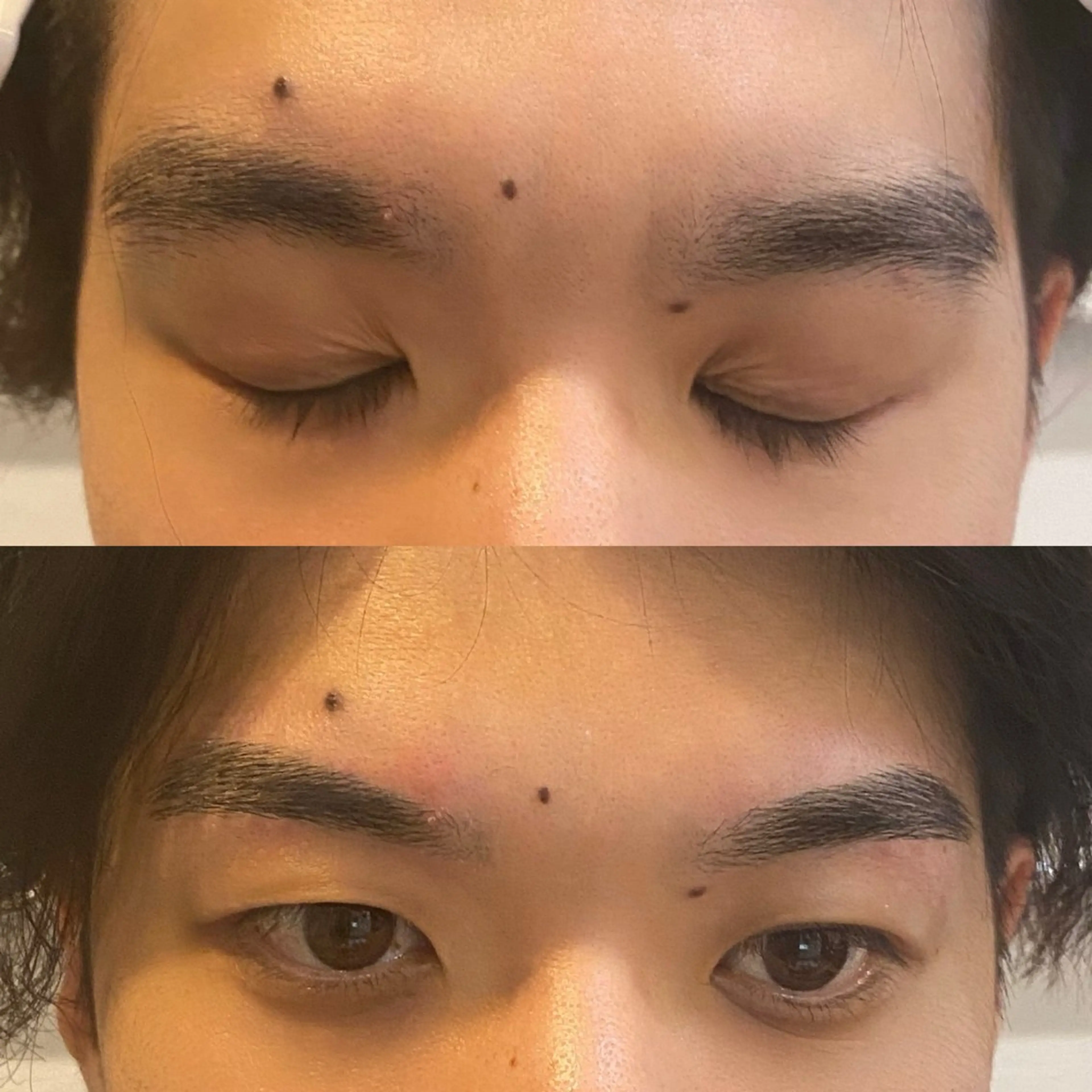 メンズ アイブロウ ハリウッドブロウリフト メンズアイブロウ 眉毛ワックス脱毛 メンズガーデン yuriのネイルデザイン
