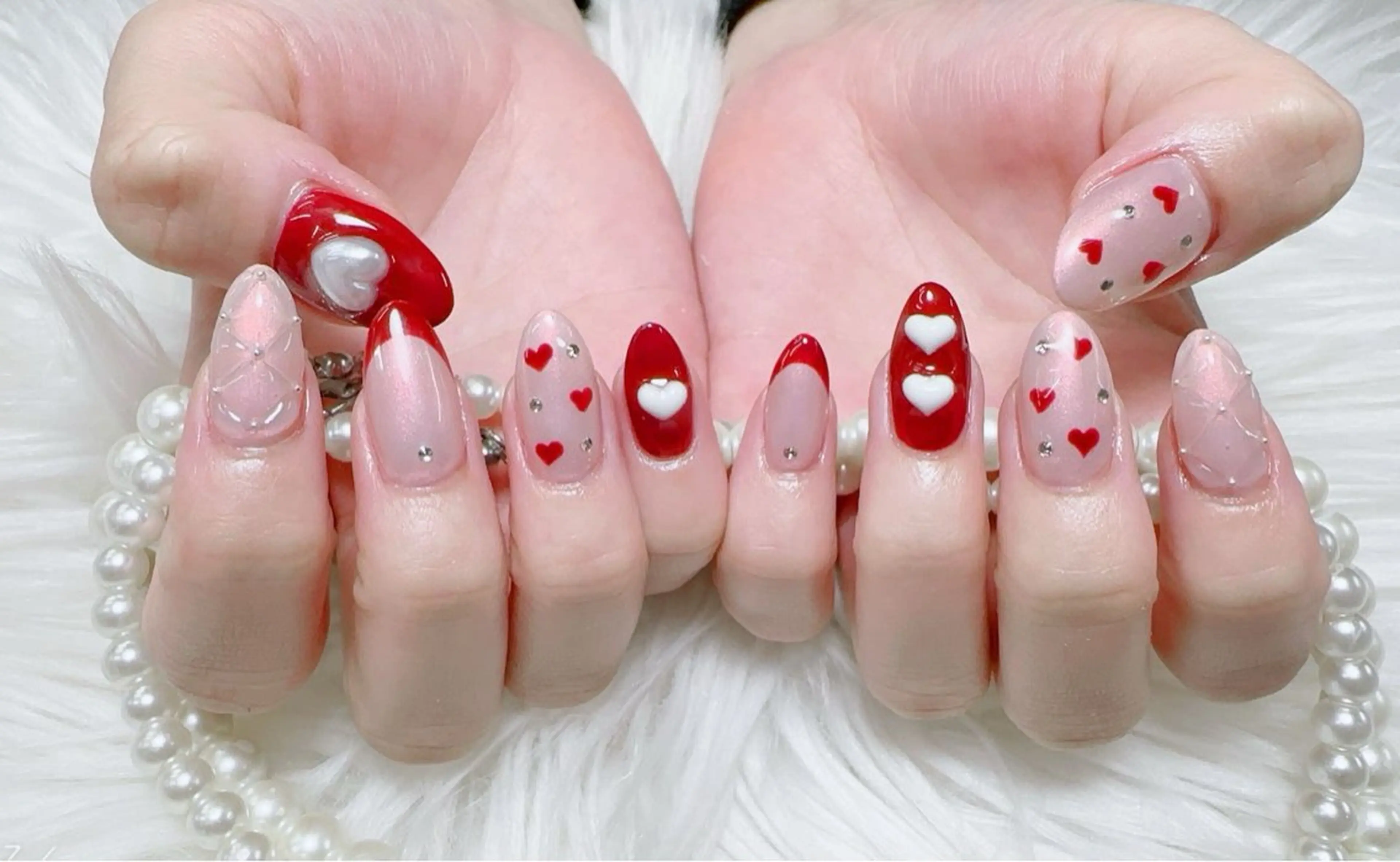 ネイル 長さ出し フレンチネイル ジェルネイル ガラスフレンチ 韓国ネイル ハンドネイル ハンドケア For U nail スカルプ専門店のネイルデザイン