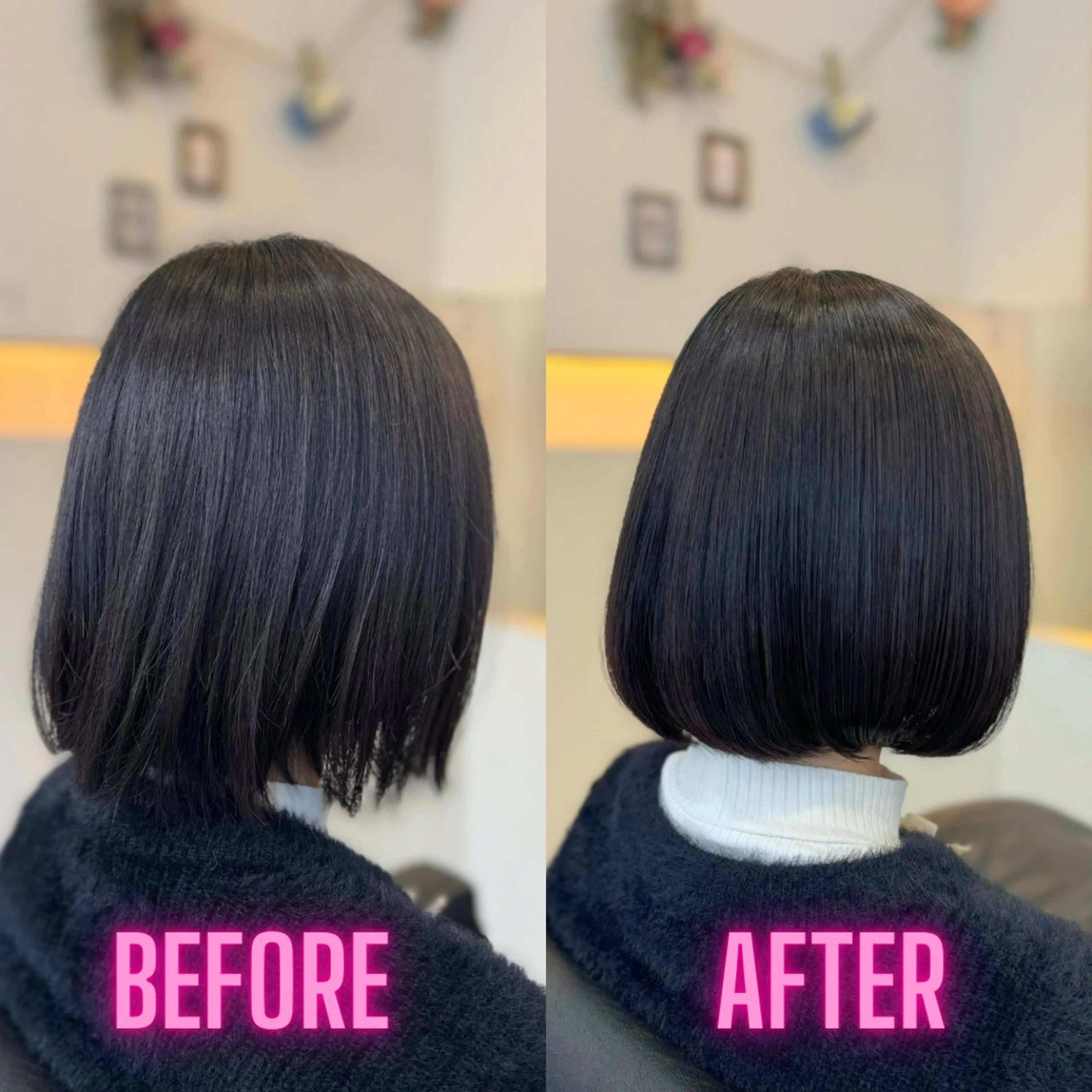 ショート カット トリートメント YASU🍎ピンク/ 赤系カラー/髪質改善のヘアスタイル