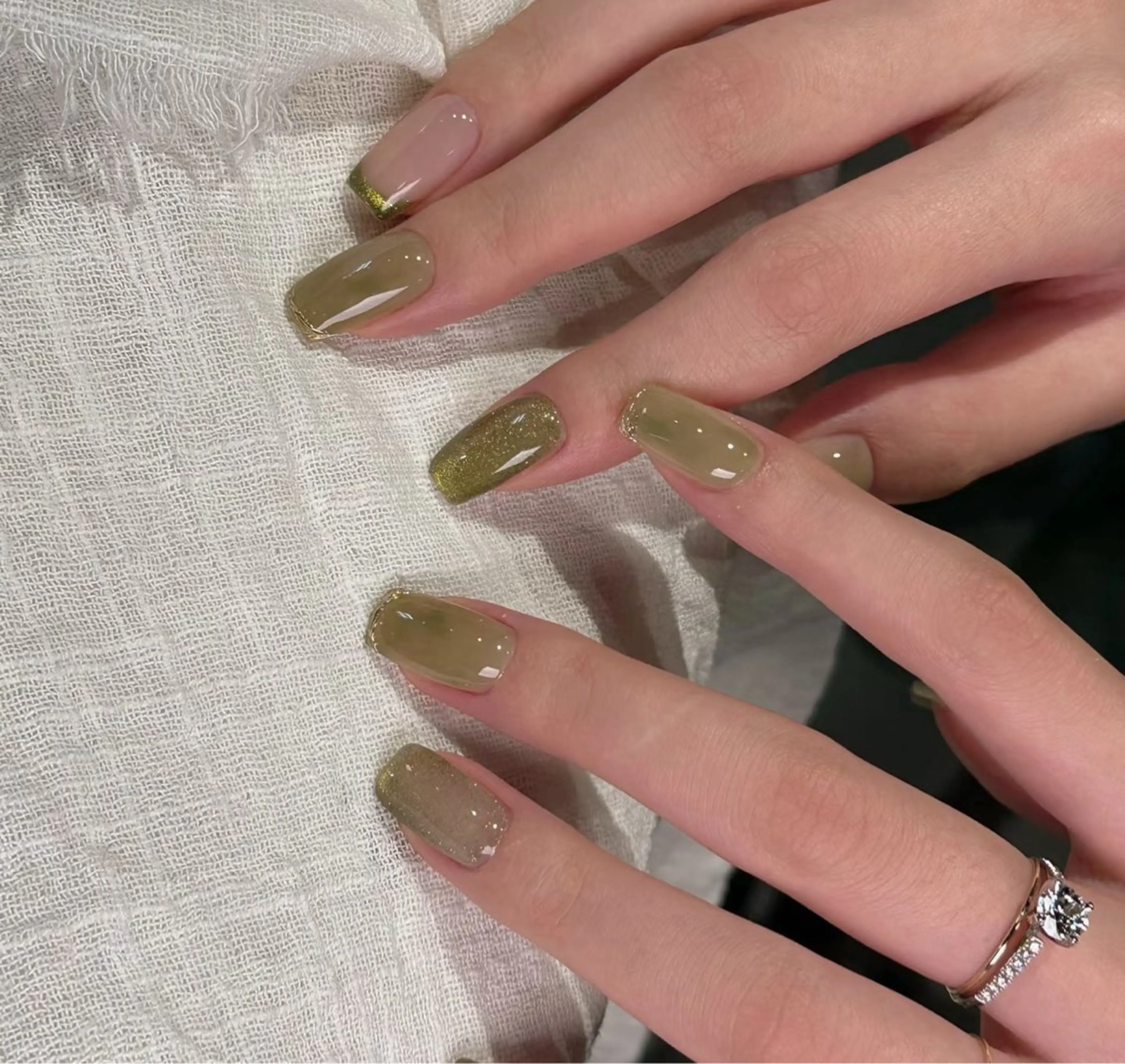 ネイル オーロラネイル フラワーネイル フットネイル フレンチネイル ジェルネイル ハンドネイル 長さだし専門 ありさのネイルデザイン