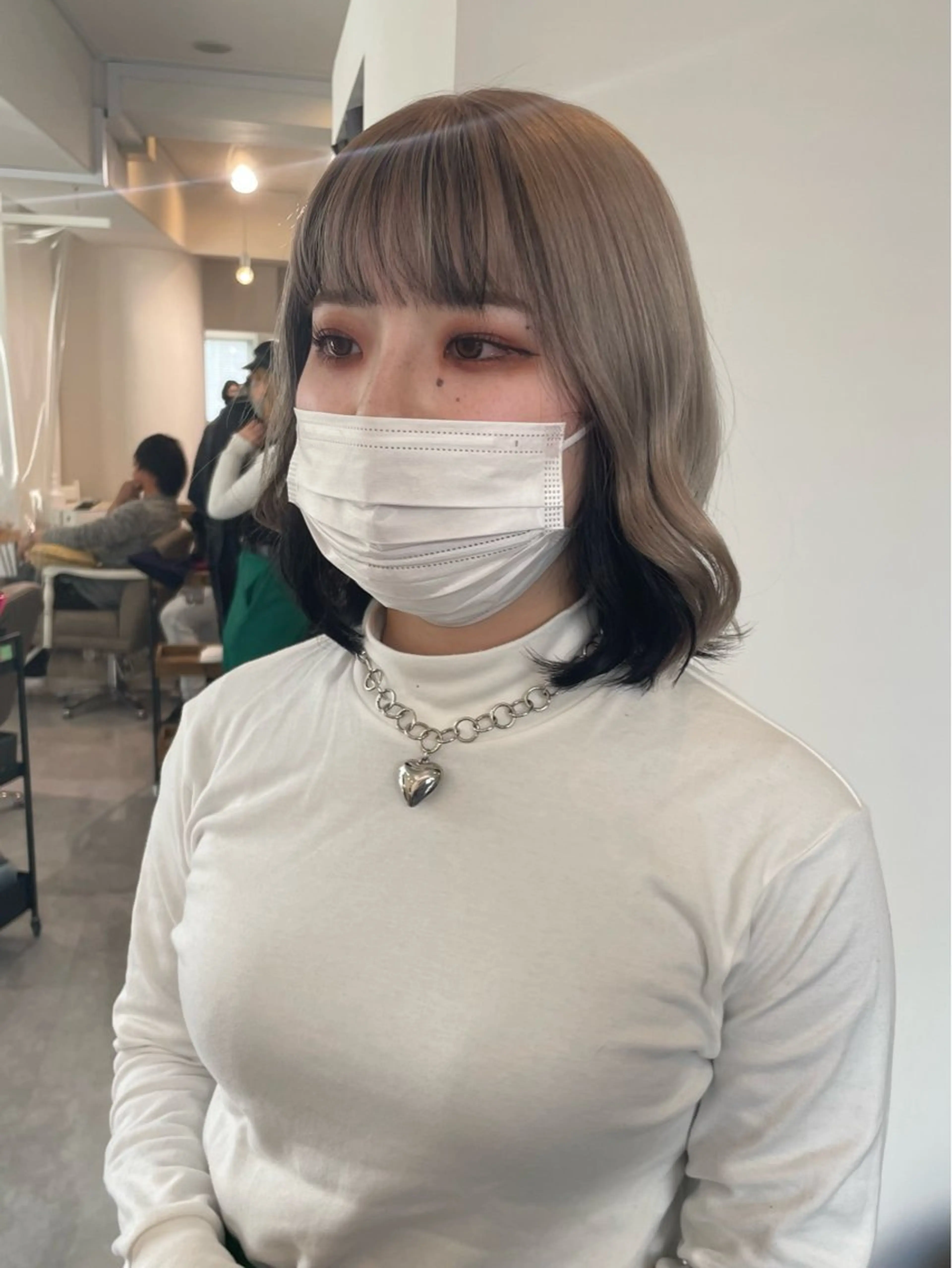ショート 💚色落ちまで可愛い 髪質改善カラーゆうまのヘアスタイル
