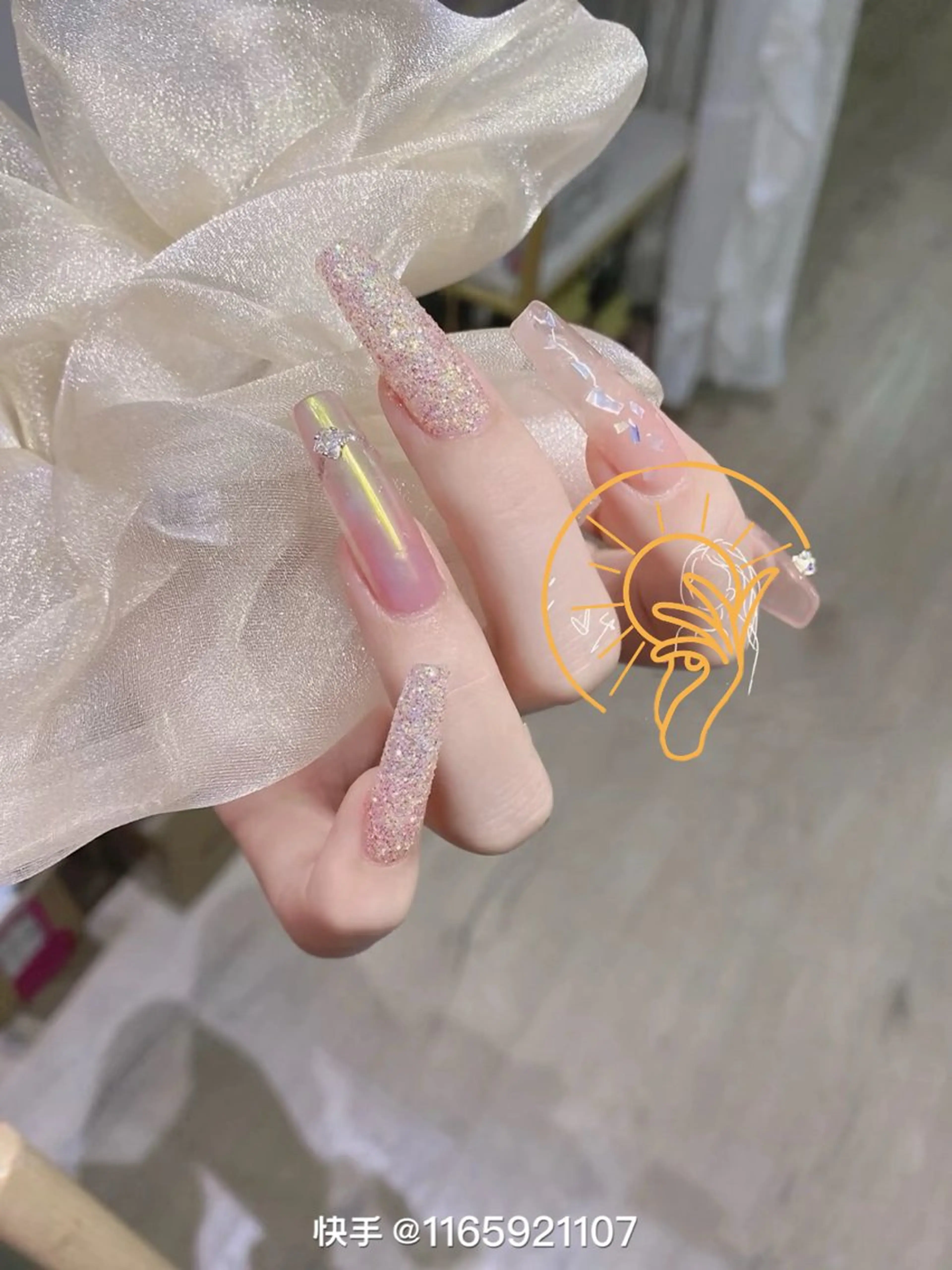 ネイル 長さ出し フレンチネイル ジェルネイル 韓国ネイル マグネットネイル sun nail池袋 モデル募集のネイルデザイン