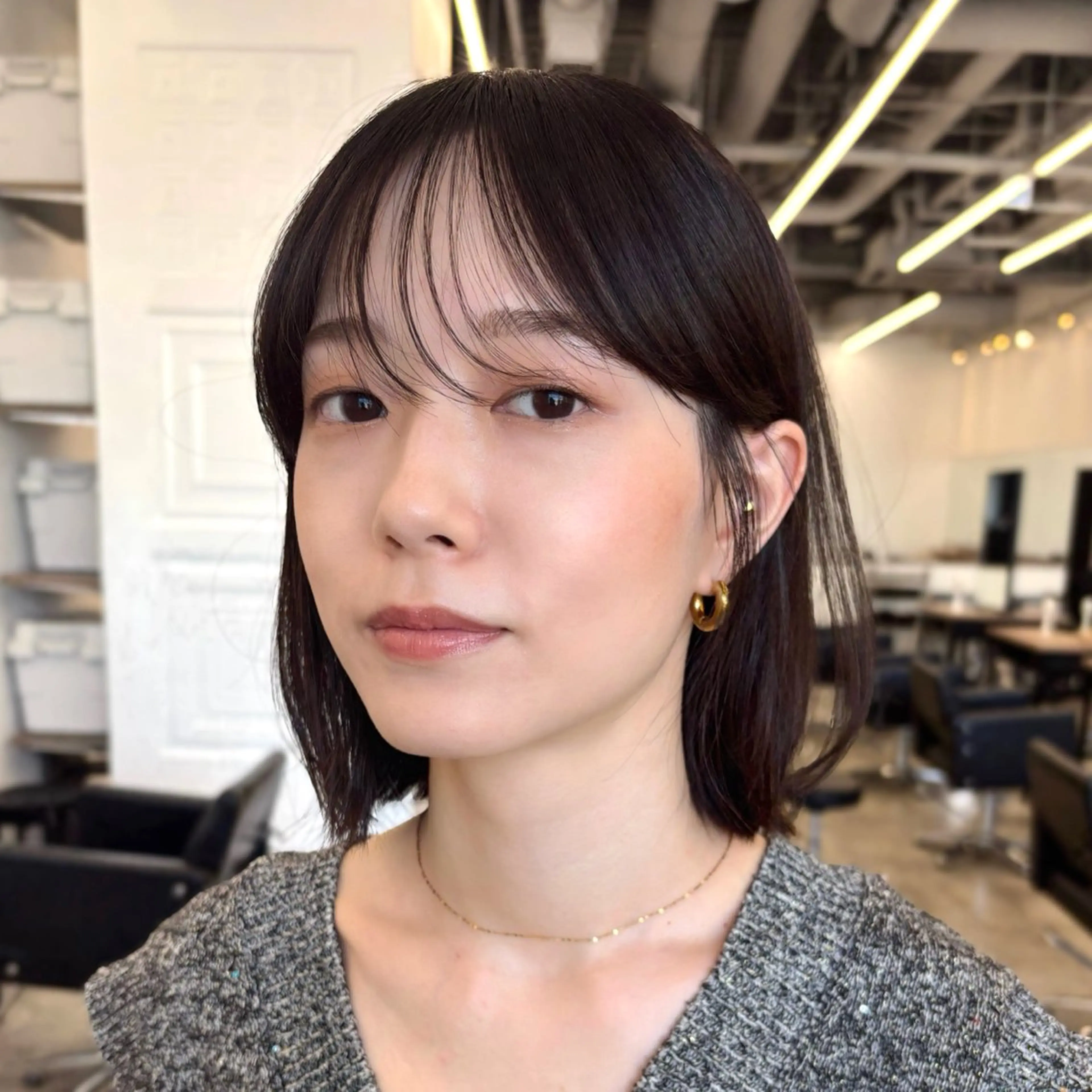 ショート カラー 透明感カラー ラベンダーカラー 似合わせカット シースルーバング カット ヘアカラー トリートメント 顔まわり/レイヤー/ 透明感/まいな🥨のヘアスタイル