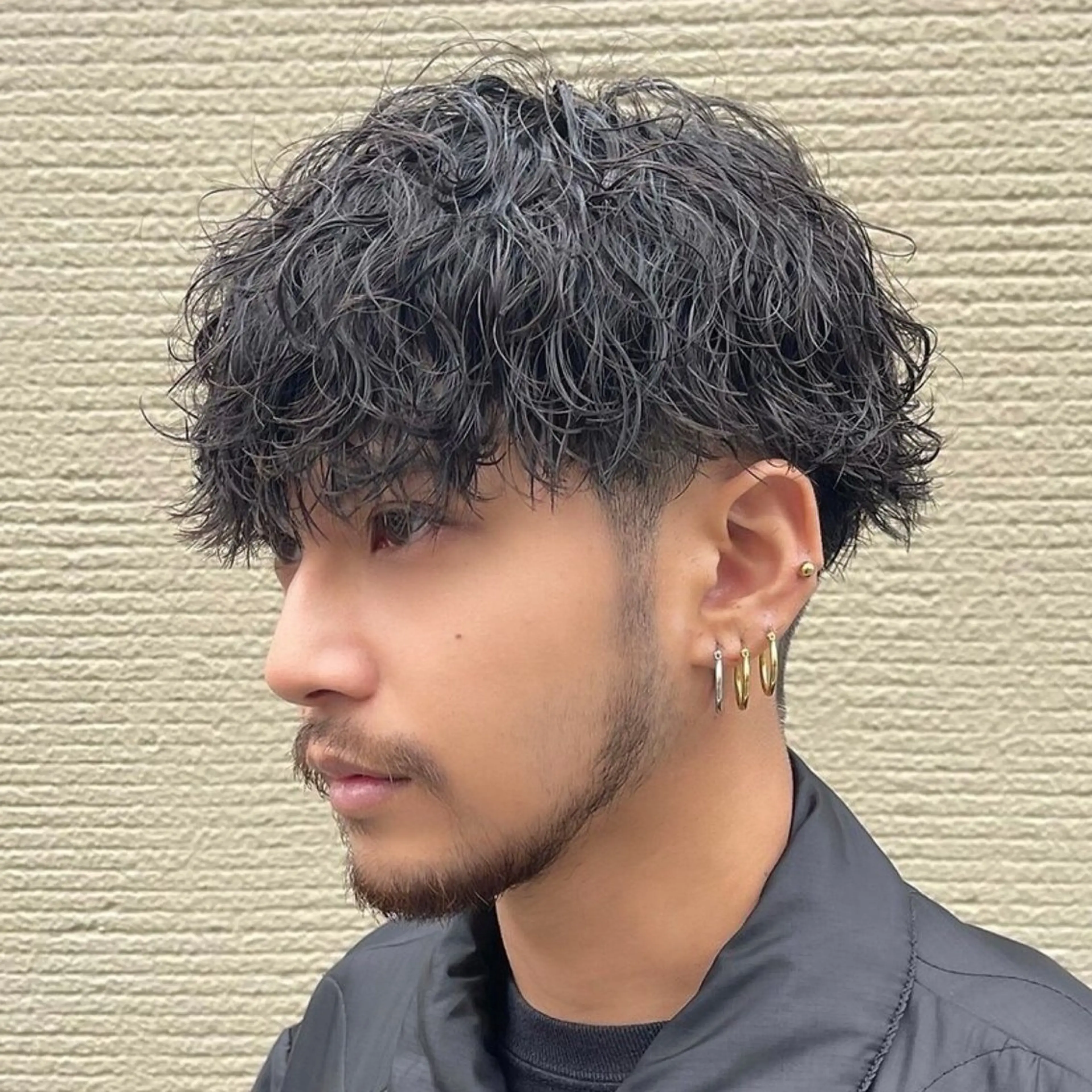 ショート パーマ メンズ 波巻きパーマ カット パーマ 楽斗/メンズパーマ /シャドウパーマのヘアスタイル