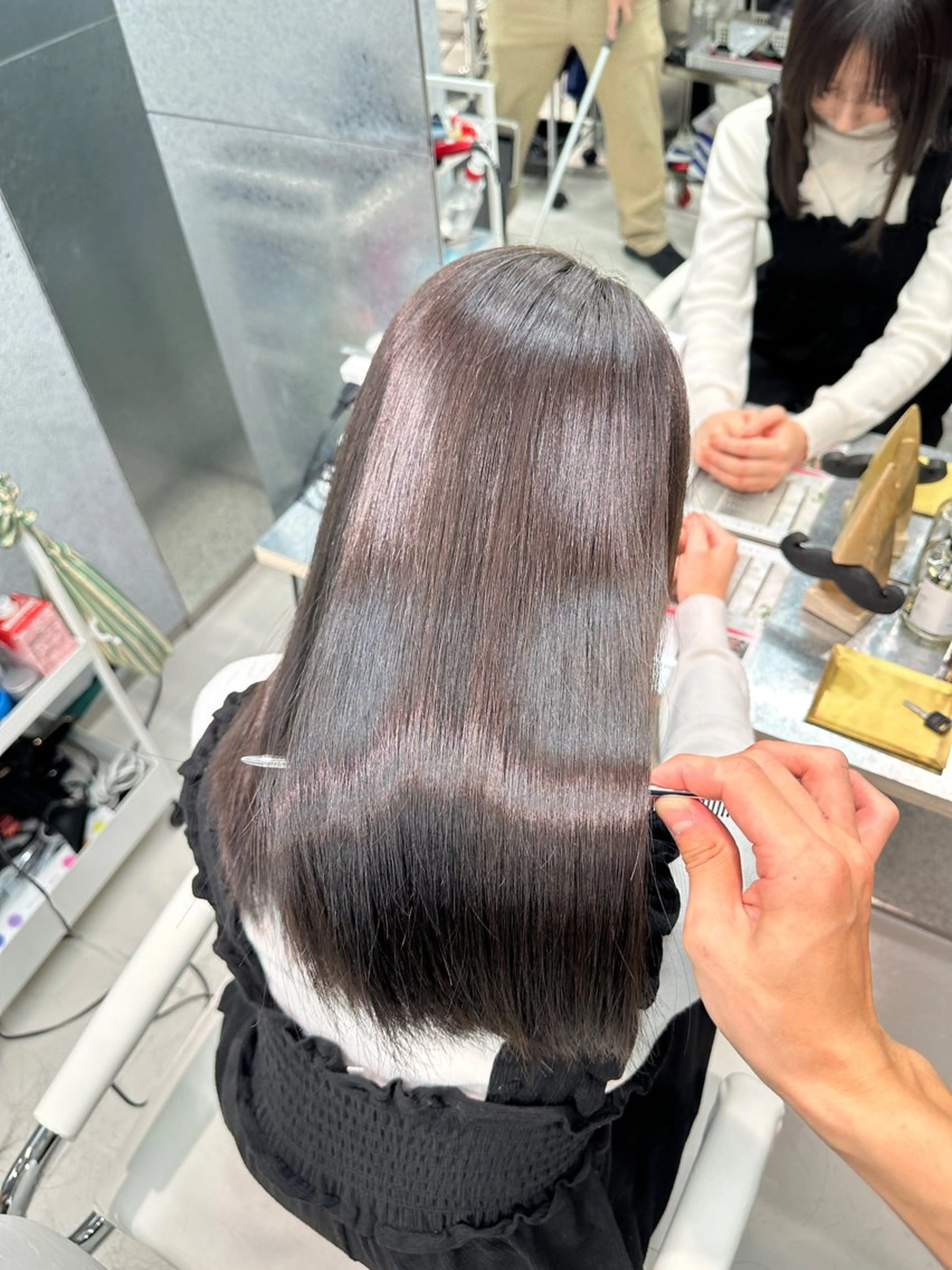 セミロング くせ毛 縮毛矯正 TRUNS所属・こうた/髪質改善 ストレート/ヘアケアのヘアスタイル