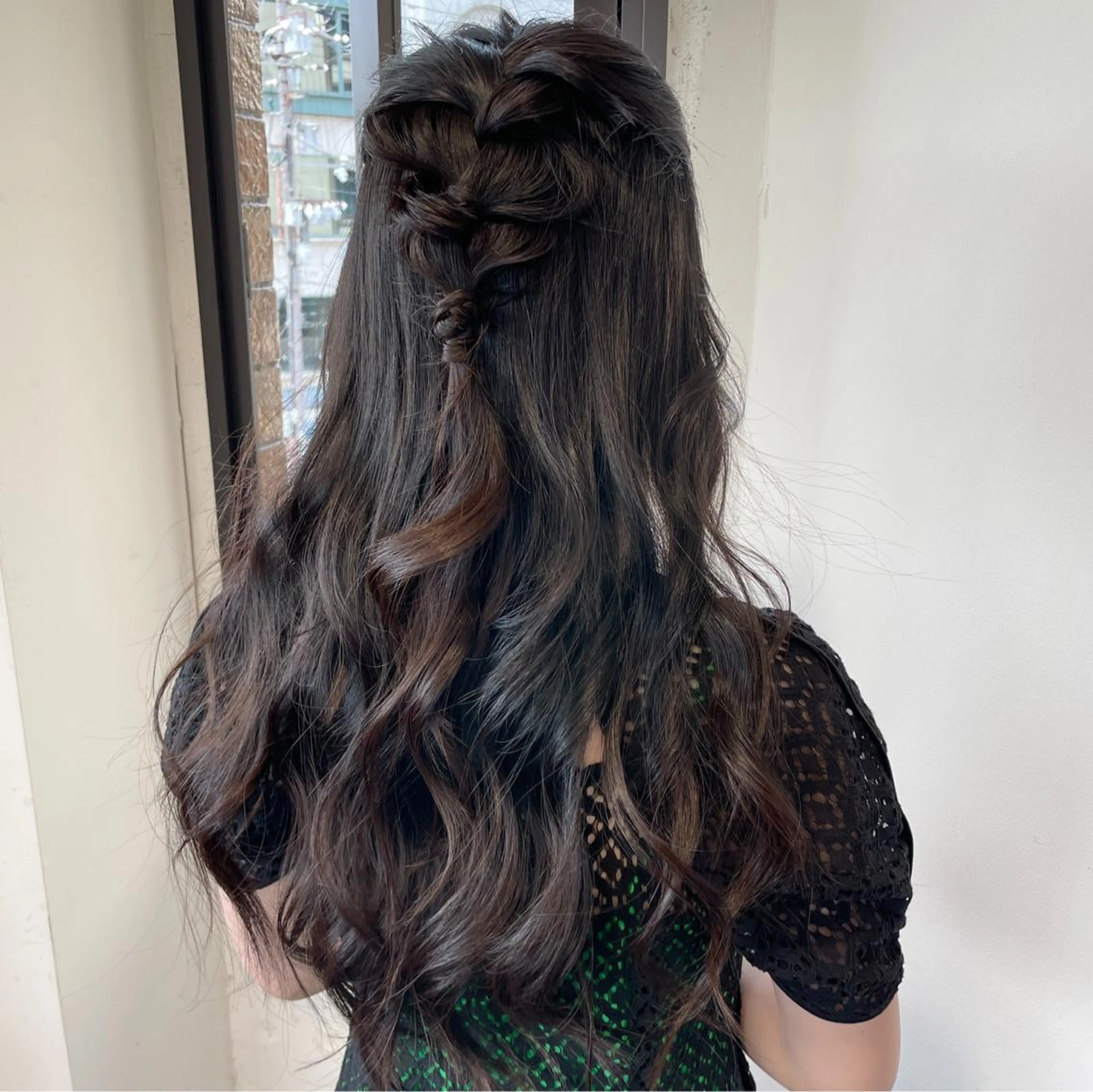 ロング ヘアアレンジ ハーフアップ 似合わせヘア🤍 面田法子のヘアスタイル