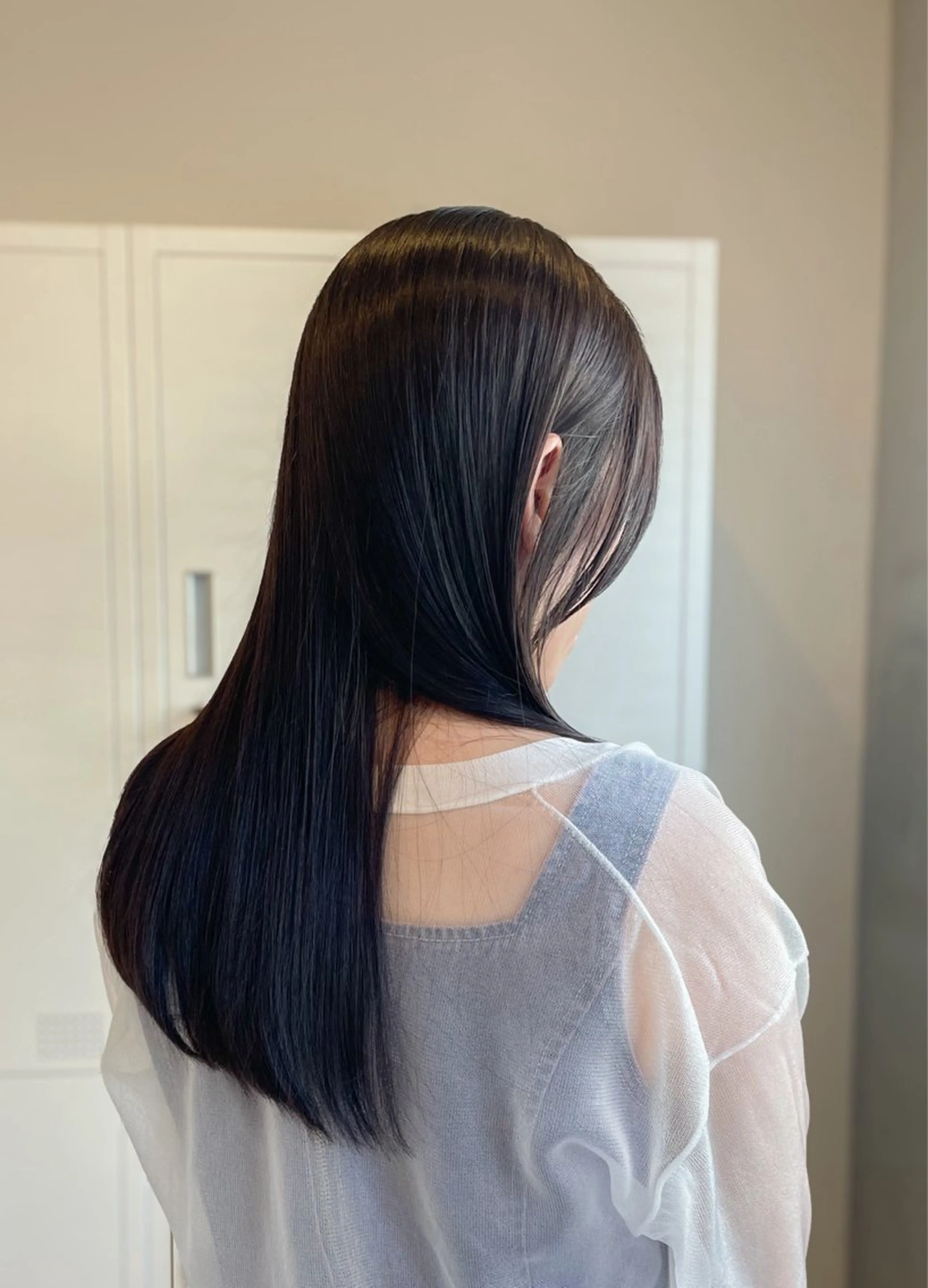 セミロング カラー パーマ ヘアアレンジ メンズ キッズ アッシュ ダブルカラー グレージュ バイオレットカラー バイオレットアッシュ magne所属・イワミ ナリサトのヘアスタイル