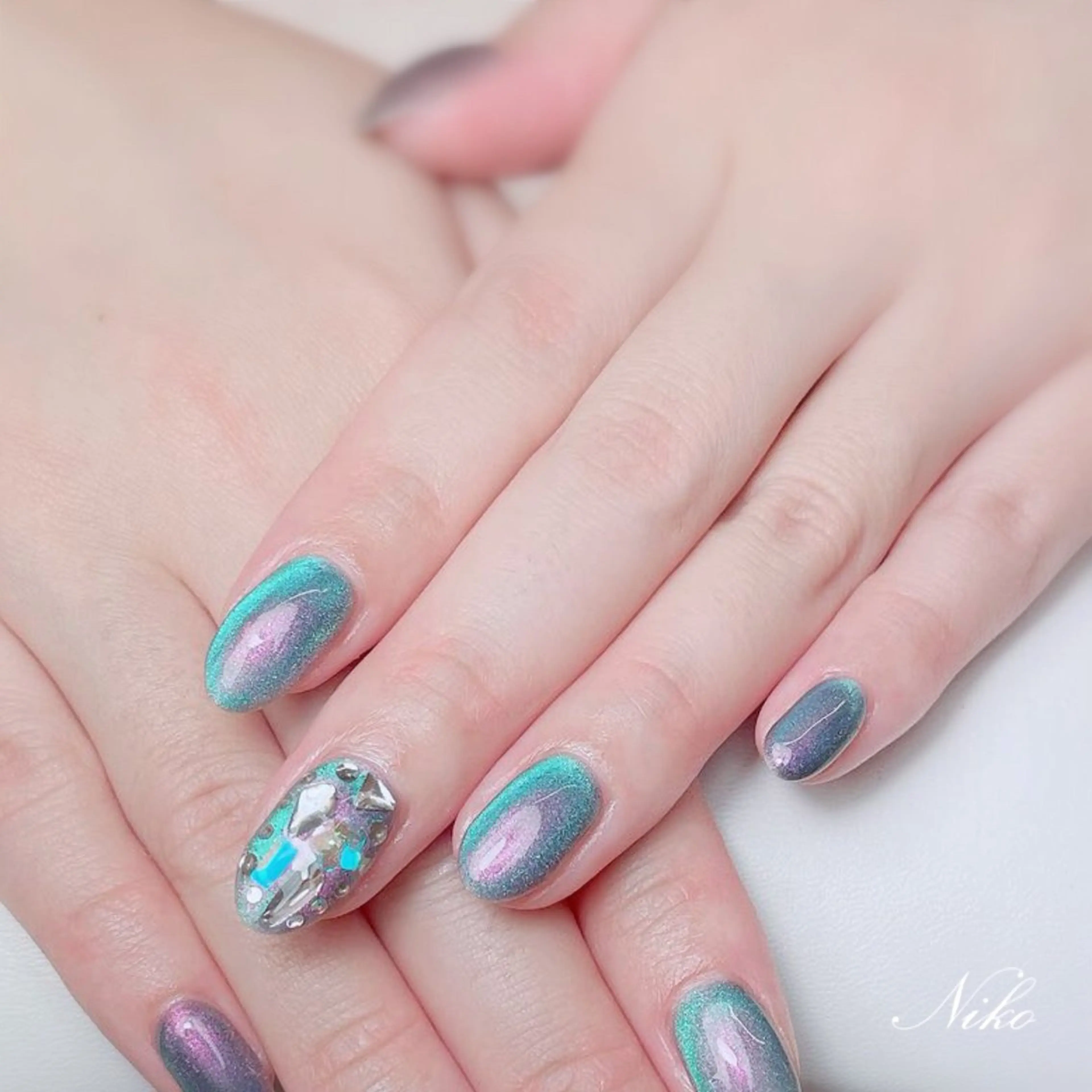 ネイル チークネイル 長さ出し フラッシュネイル フットネイル フレンチネイル ハンドネイル ハンドケア Niko nailサロンのネイルデザイン