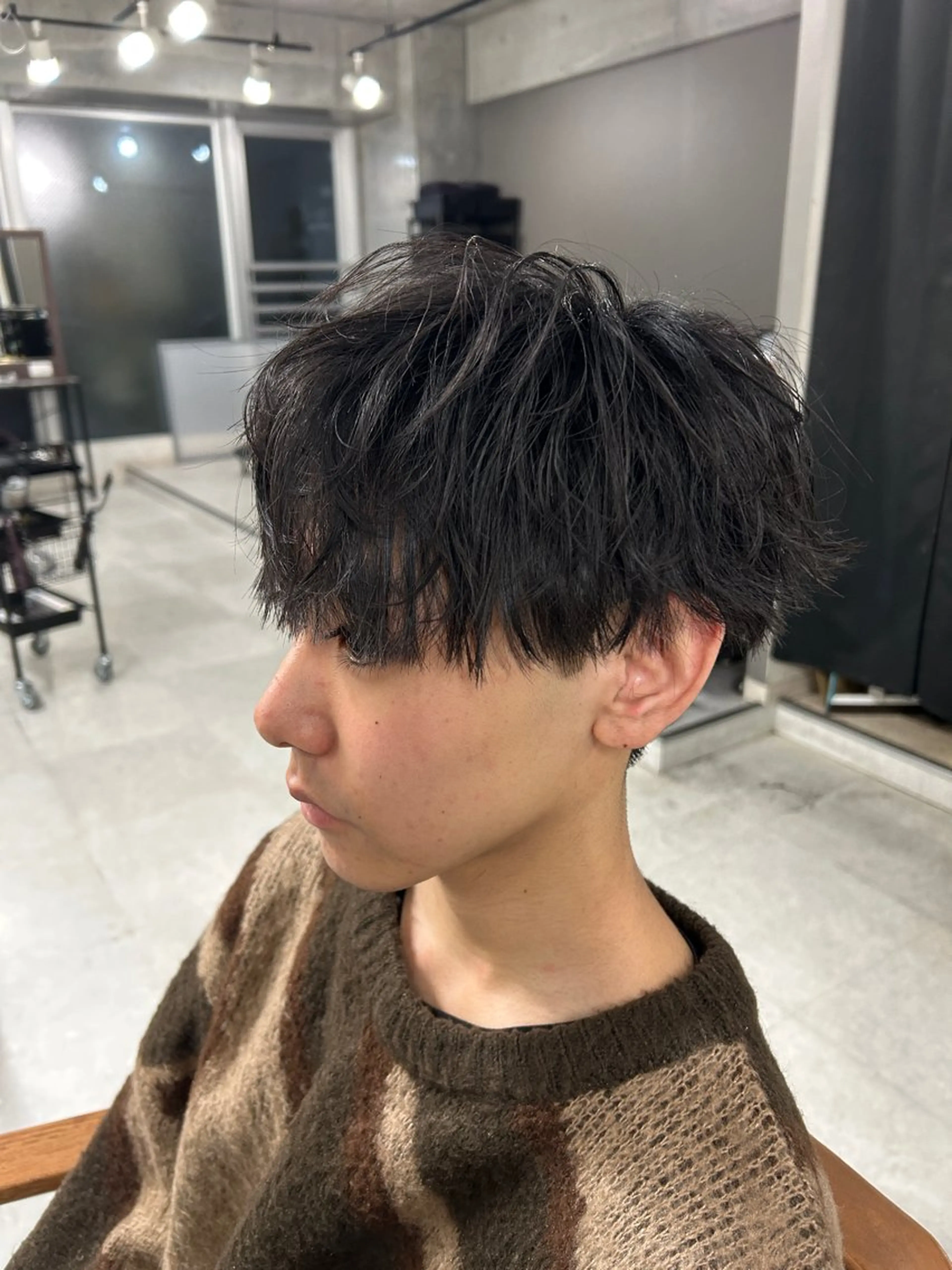パーマ メンズ カット パーマ トリートメント ヘッドスパ ヘアセット カズキ🌼曲がる縮毛 /くせ毛パーマのヘアスタイル