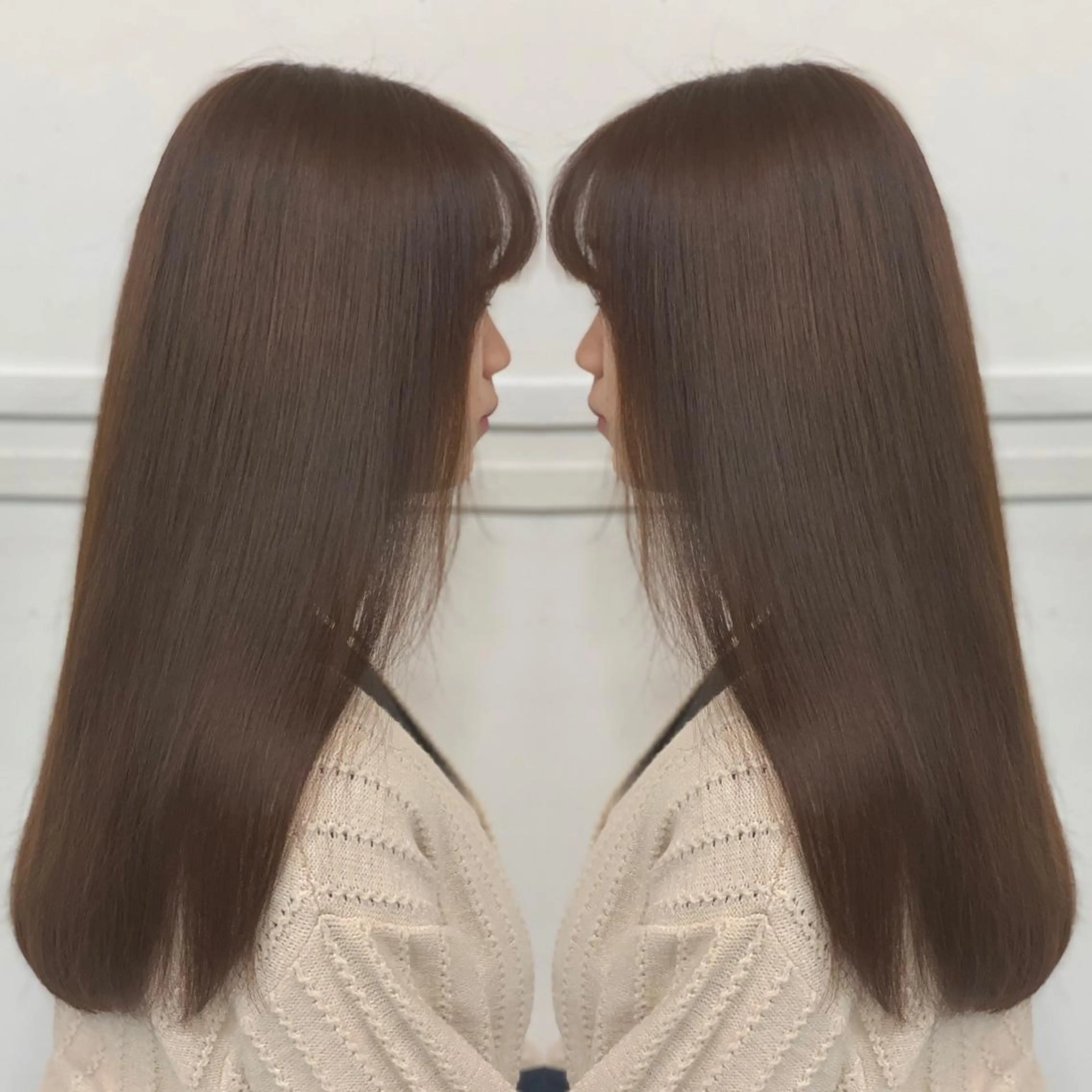 ロング パーマ 縮毛矯正 髪質改善/縮毛矯正 /ブリーチ矯正/岡部のヘアスタイル