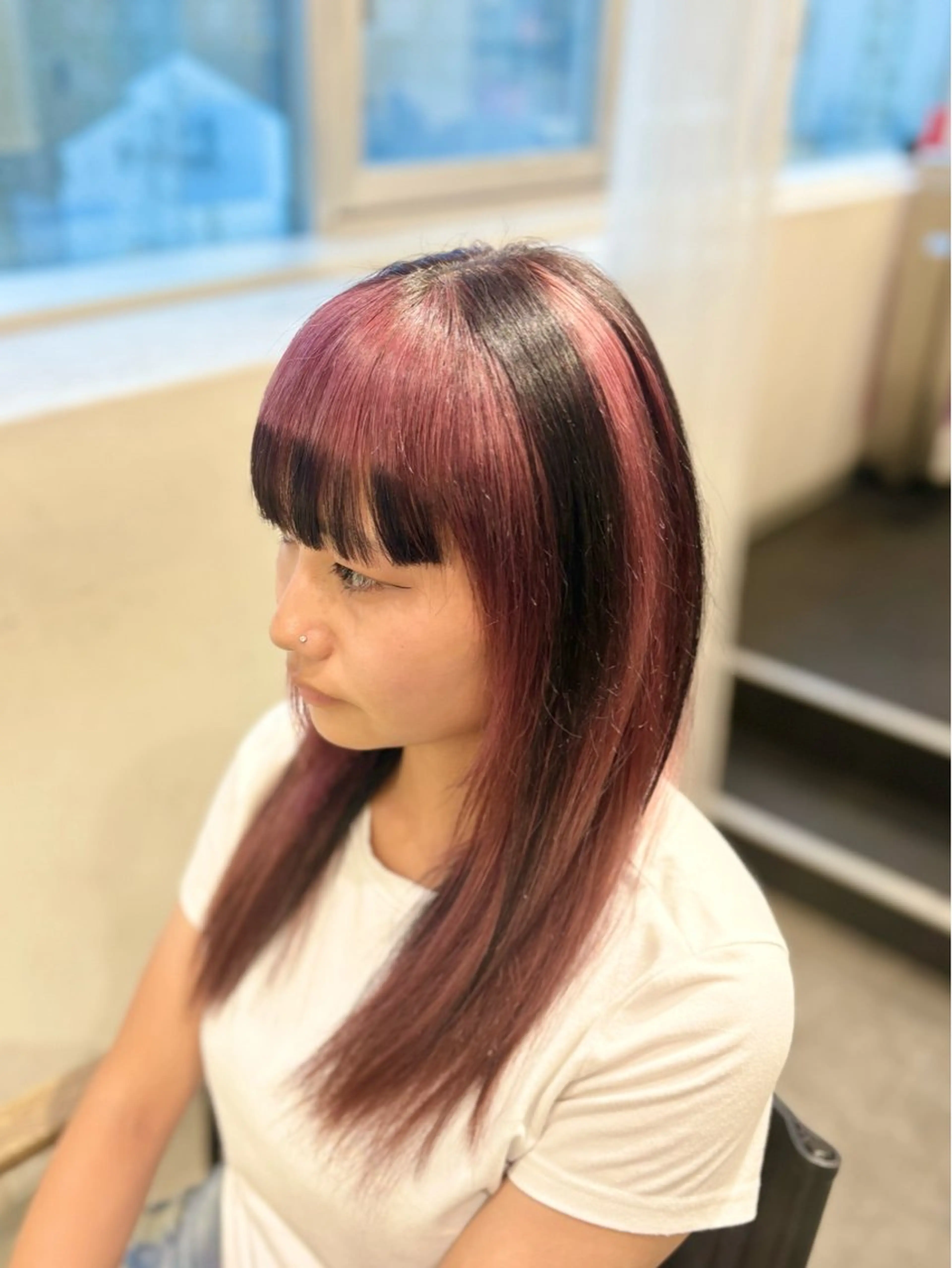 ロング カラー カット ヘアカラー トリートメント GaKu/ブリーチ /デザイン/ブロンドのヘアスタイル
