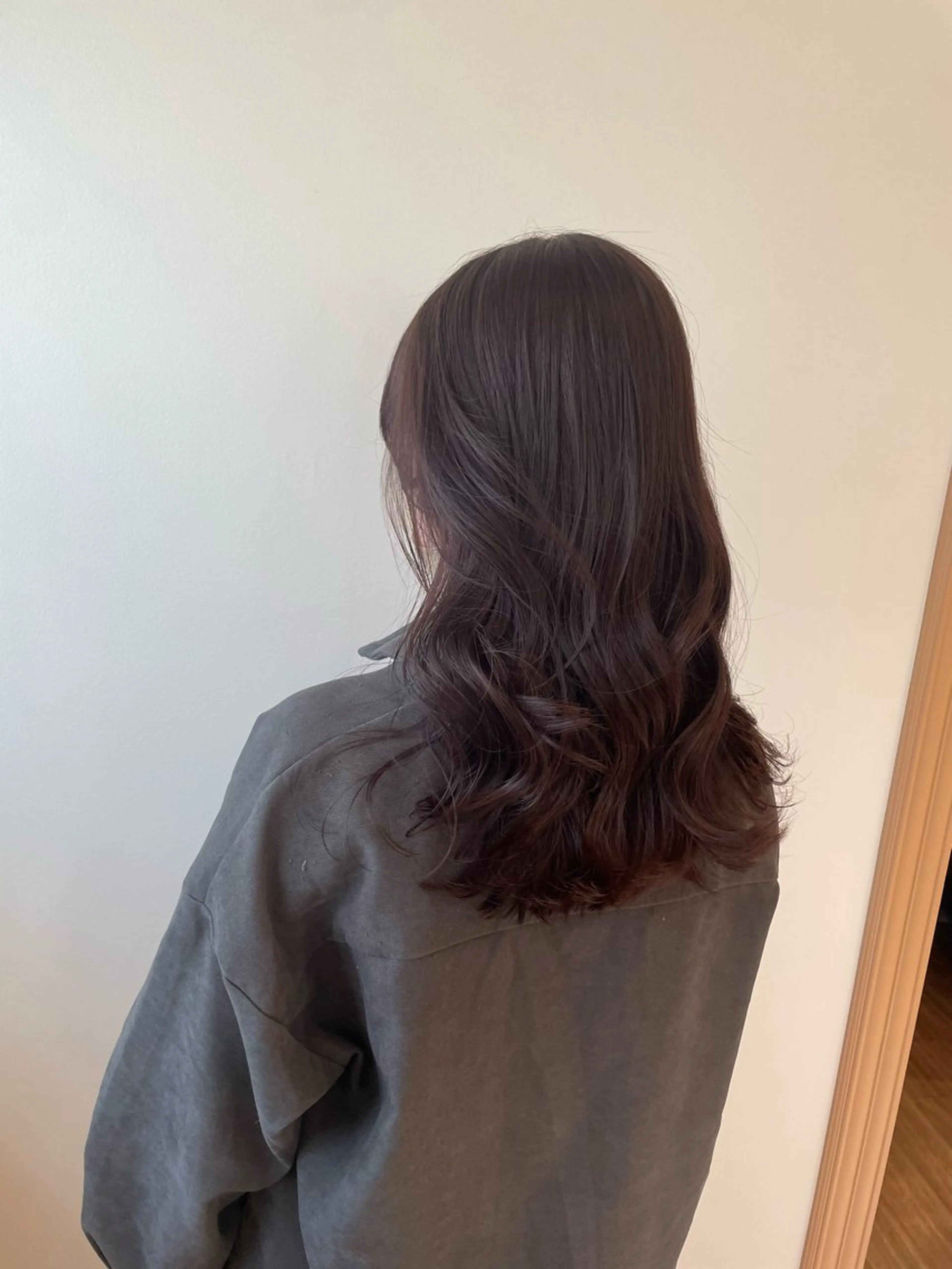 セミロング カラー カット ヘアカラー Osoko Hiyoriのヘアスタイル