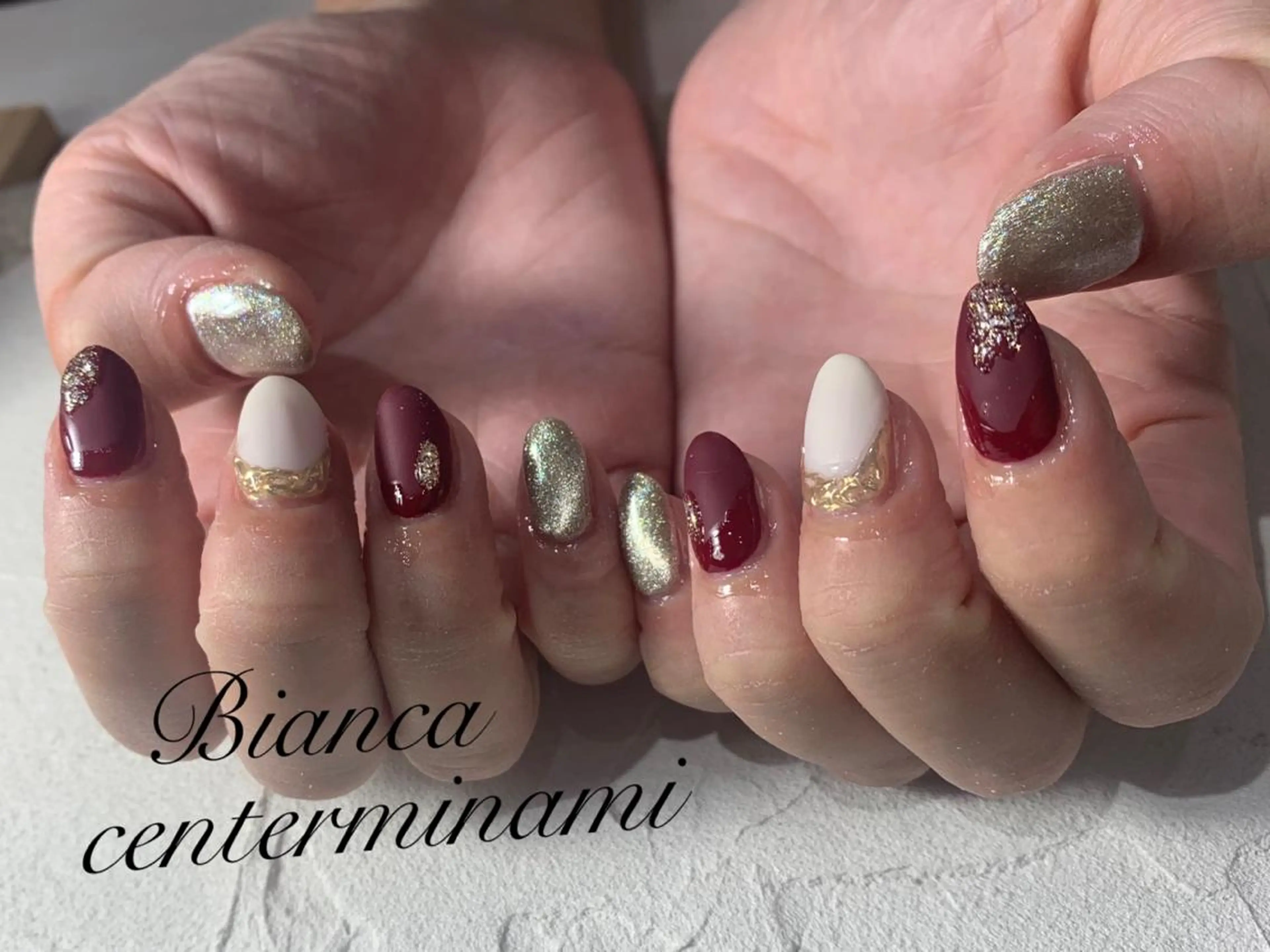 ネイル マグネットネイル マットネイル ミラーネイル ハンドネイル Bianca KIKUTIHARAのネイルデザイン