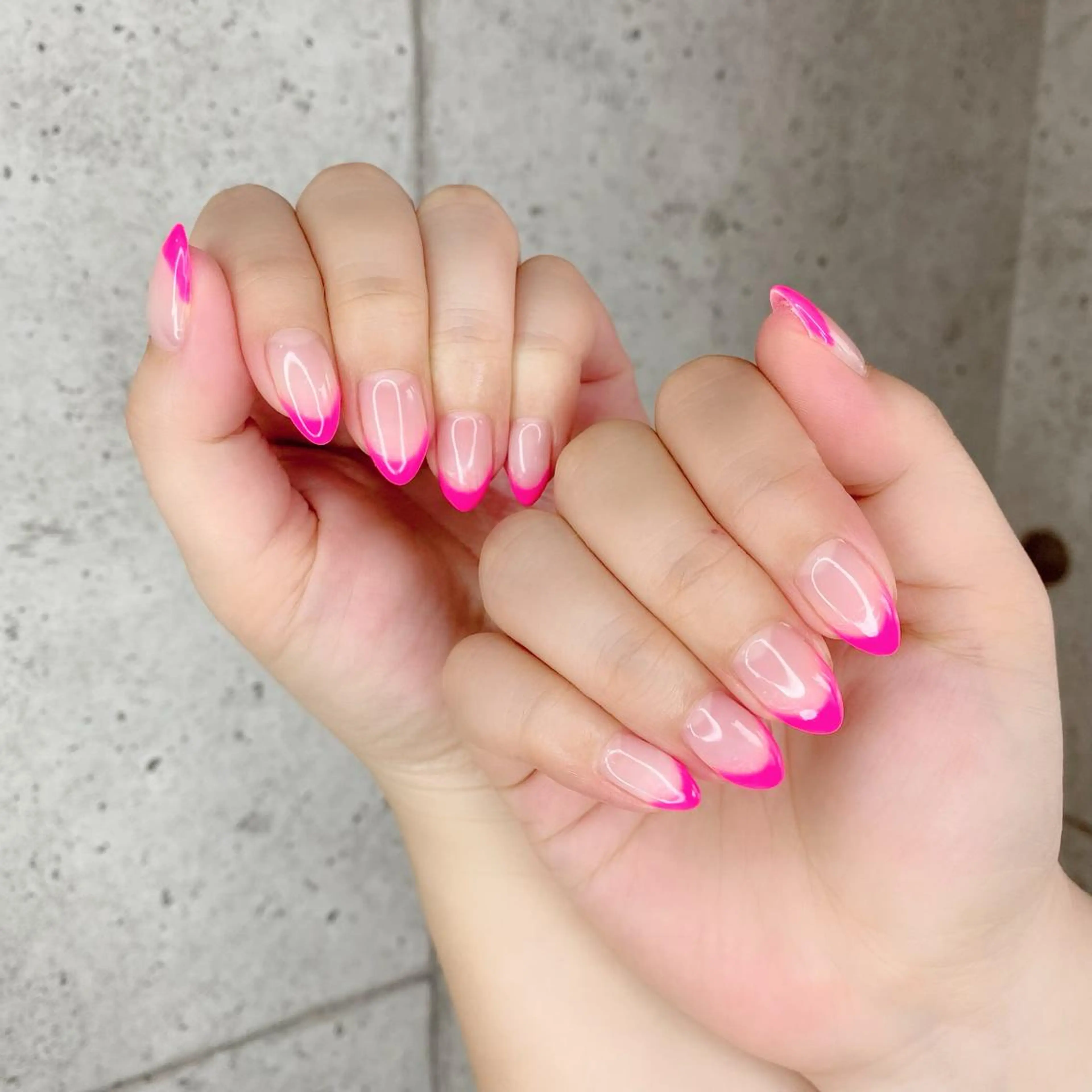 セミロング カラー パーマ ヘアアレンジ メンズ キッズ ネイル マツエク・マツパ アイブロウ ピンクカラー カラーマツエク パリジェンヌラッシュリフト フレンチネイル ピンク Salon Ｋのネイルデザイン