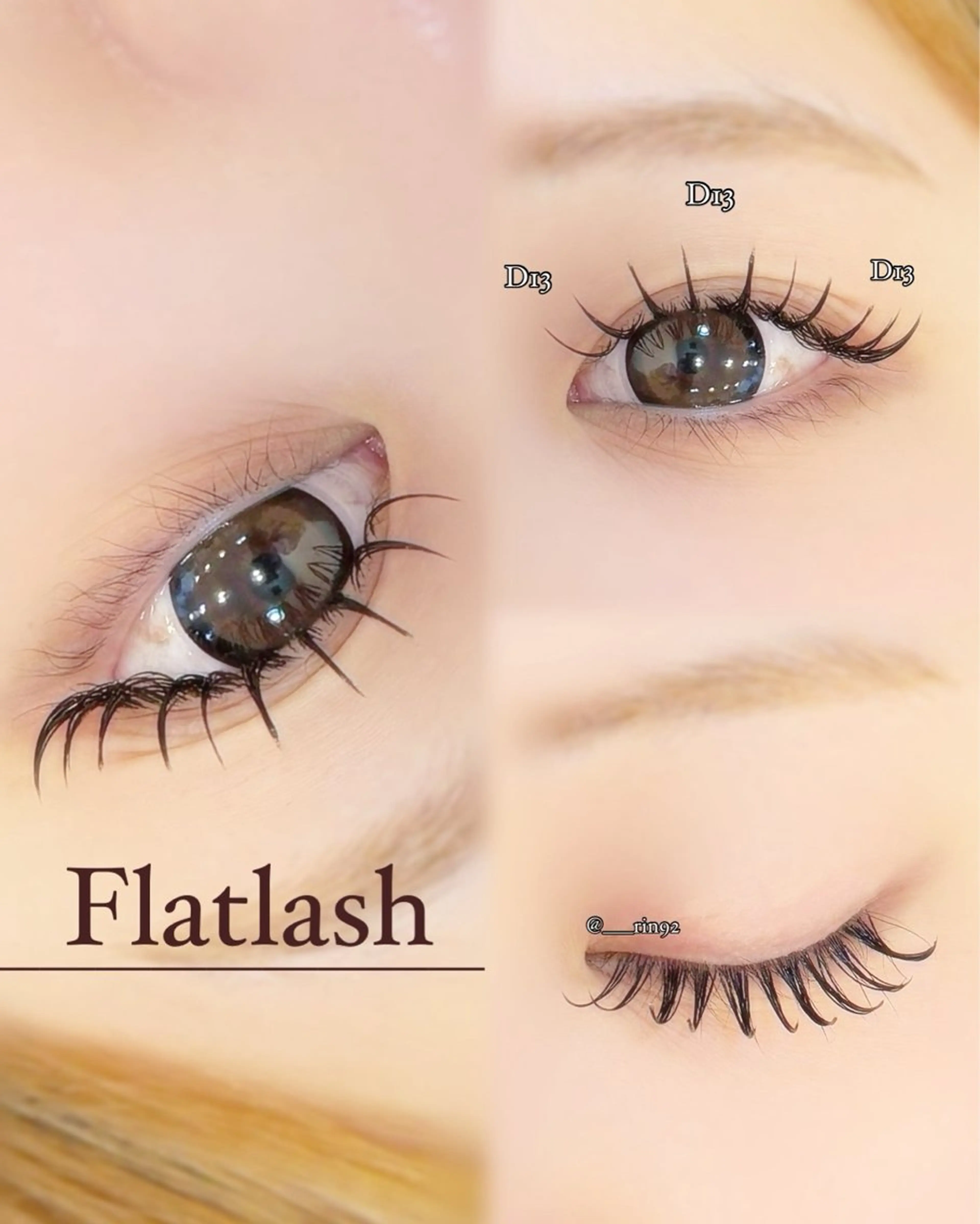 メンズ マツエク・マツパ 束感まつ毛 Dカール フラットラッシュ マツエク eyelashsalon I:belle by BINEL所属・【i:belle】 Rinのマツエク・マツパデザイン