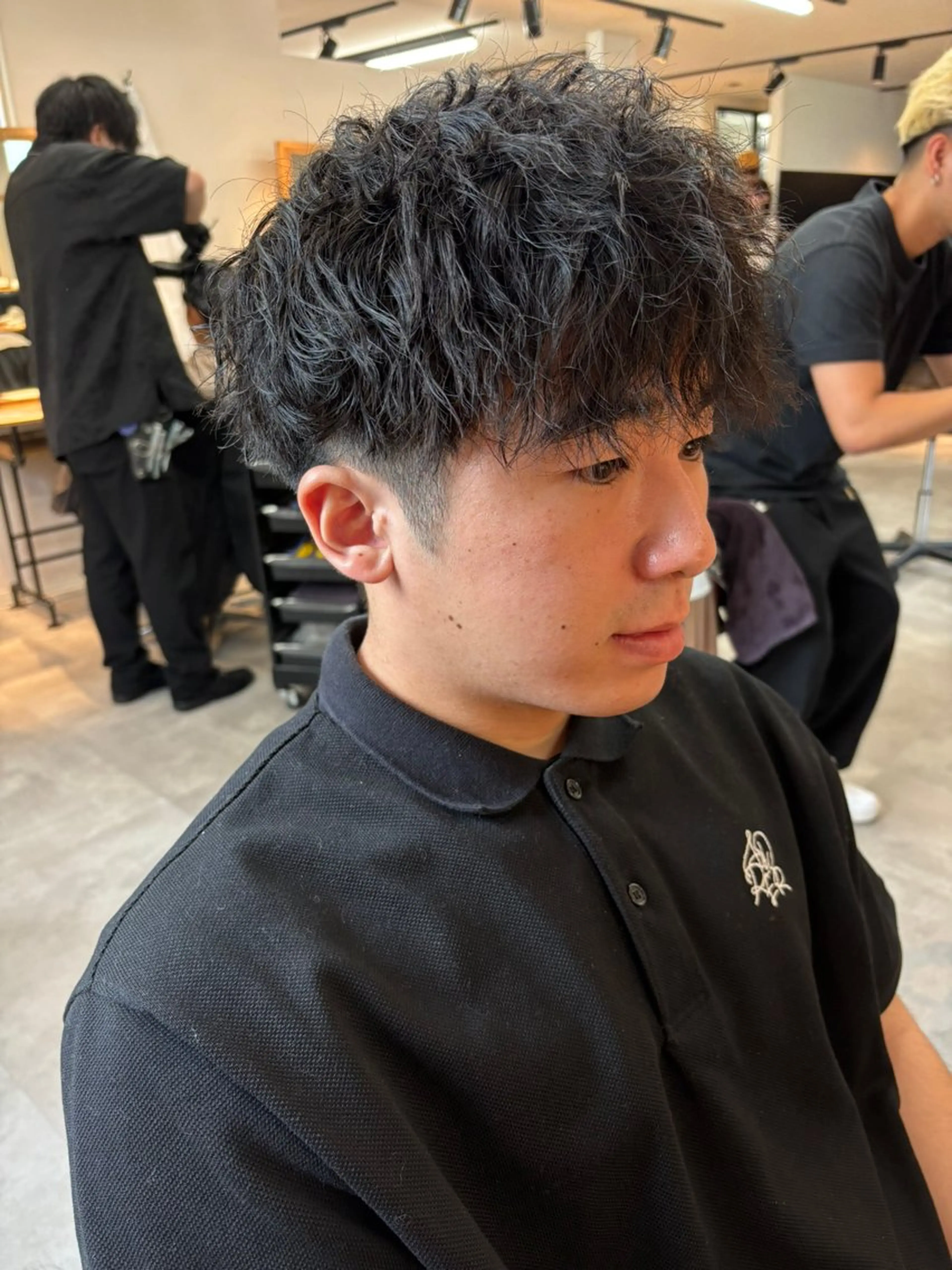 パーマ メンズ マッシュ カット パーマ トリートメント 関/ニュアンスパーマ メンズカット/千葉駅のヘアスタイル
