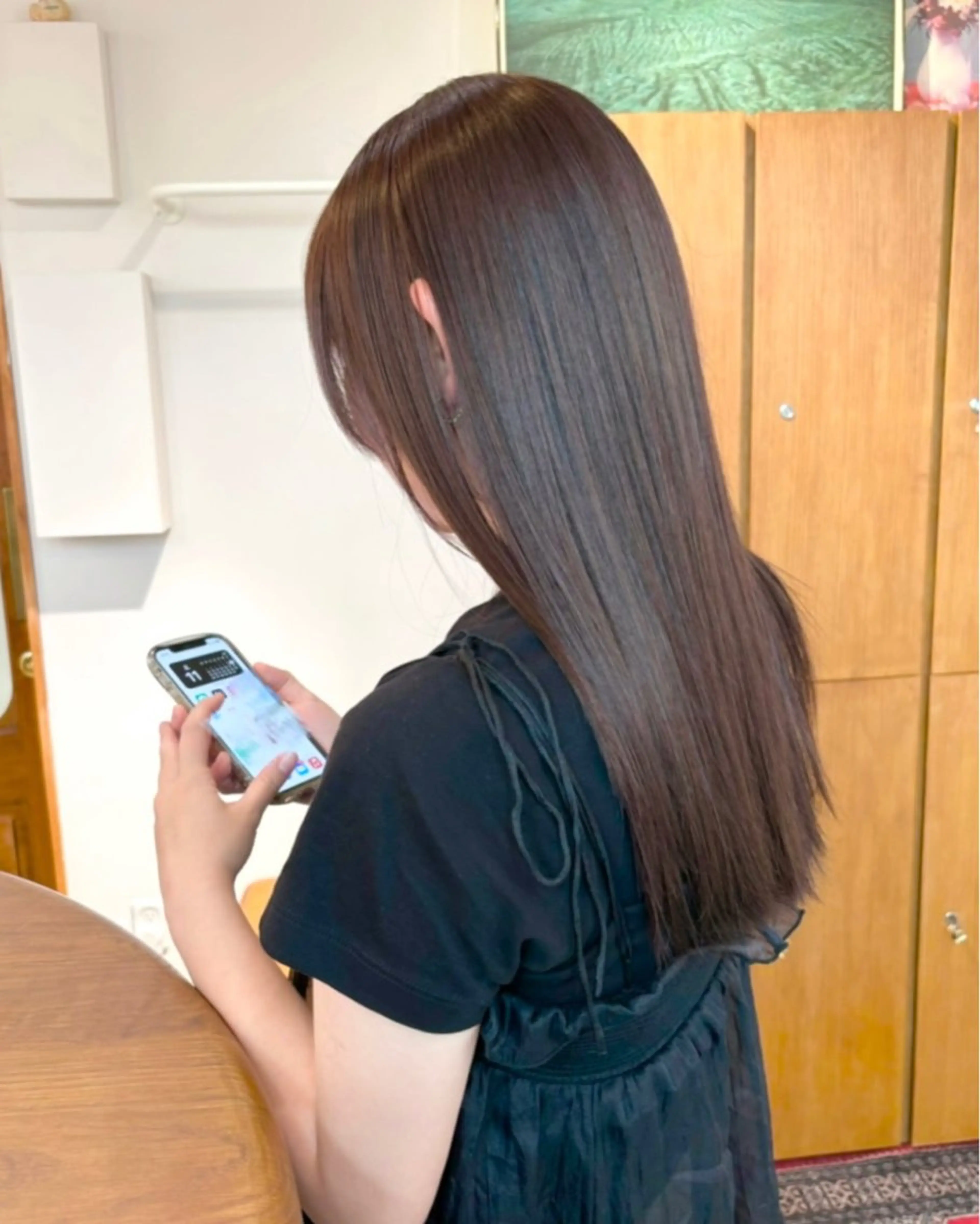 セミロング カラー ヘアカラー トリートメント ヘッドスパ ☑️aiko【艶 カラー・ショート募】のヘアスタイル