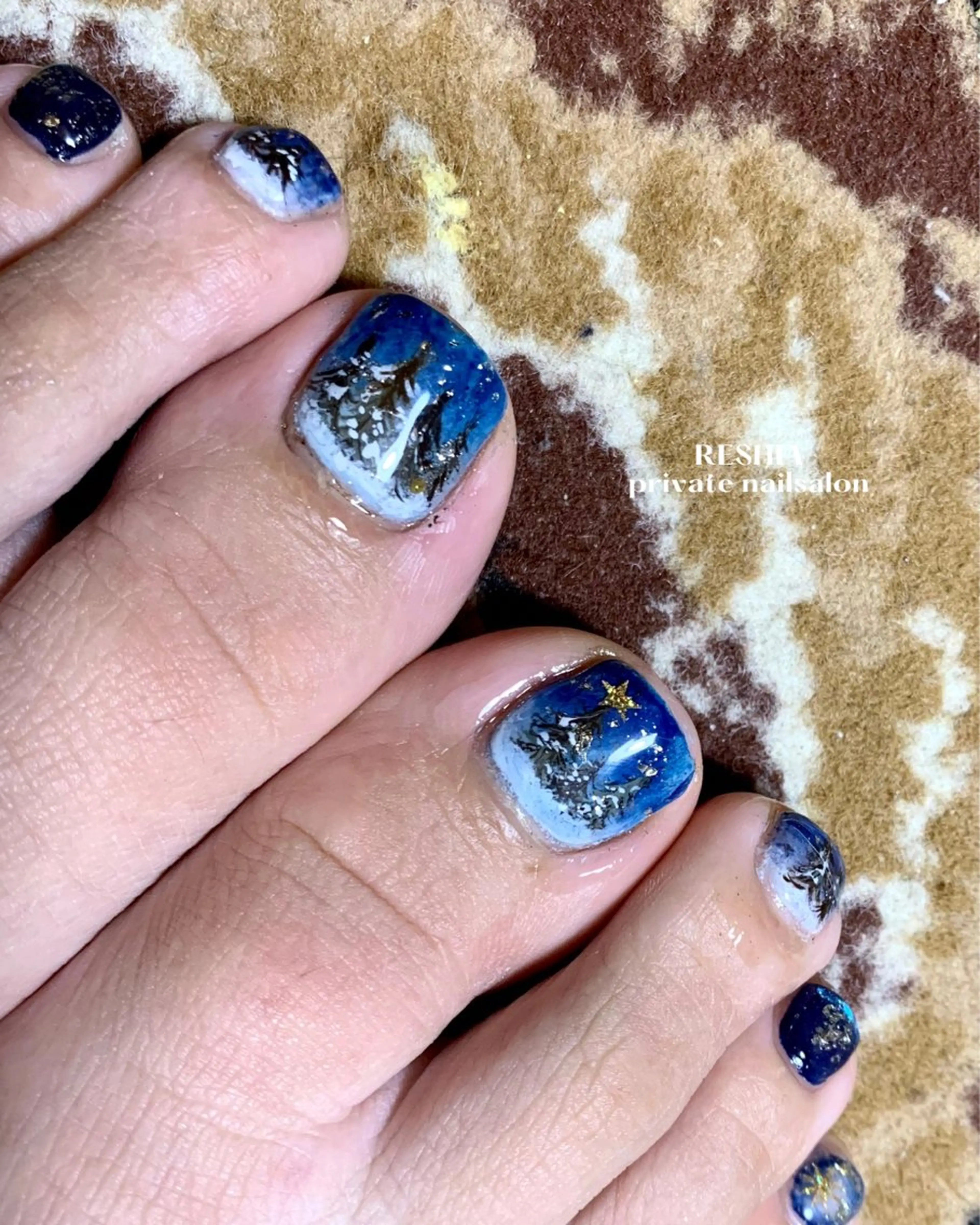 ネイル フットネイル 冬ネイル クリスマス m mのネイルデザイン