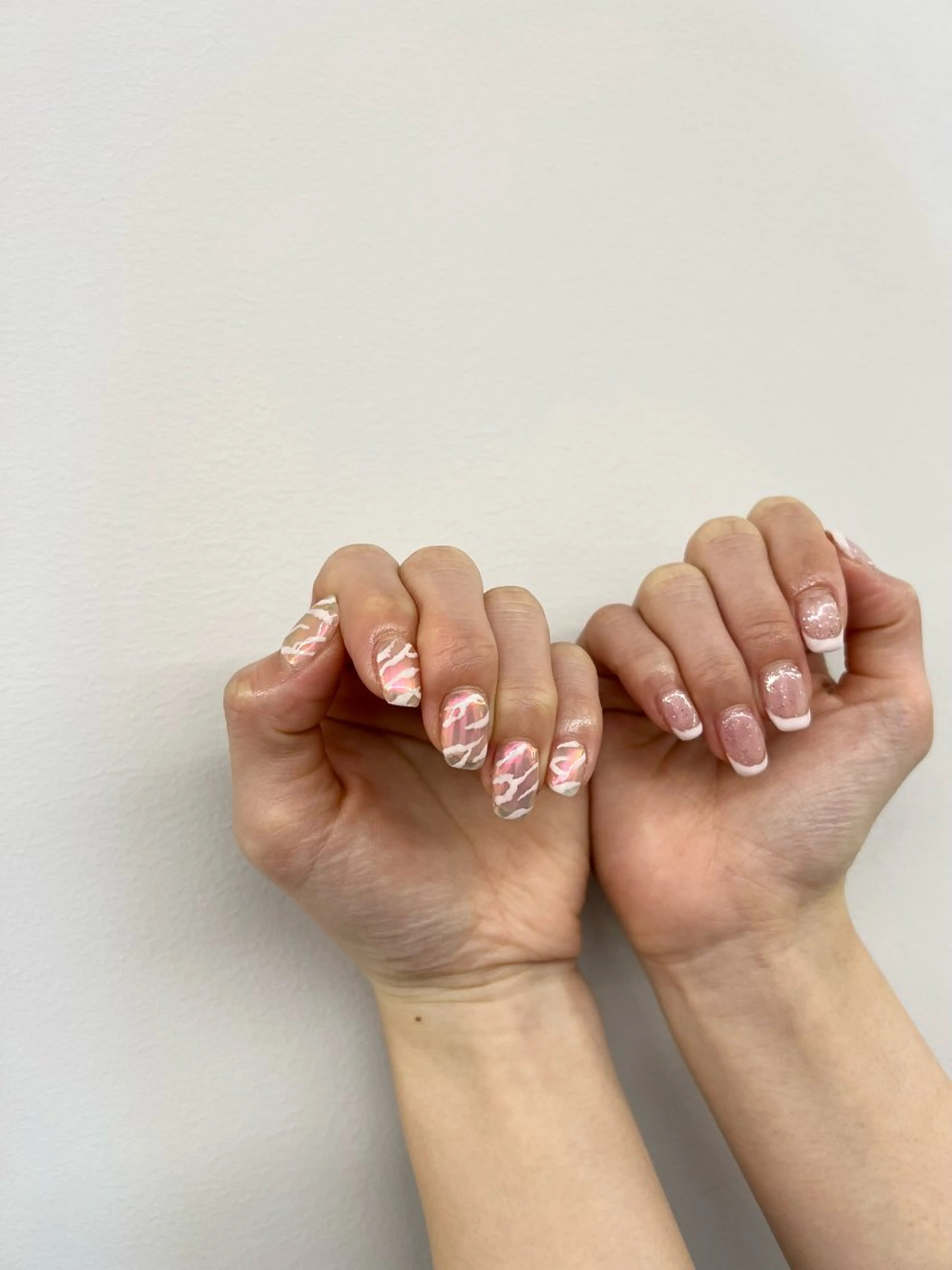 ネイル フラッシュネイル フレンチネイル ジェルネイル 韓国ネイル 持ち込み ハンドネイル ハンドケア Bana_ Nailのネイルデザイン