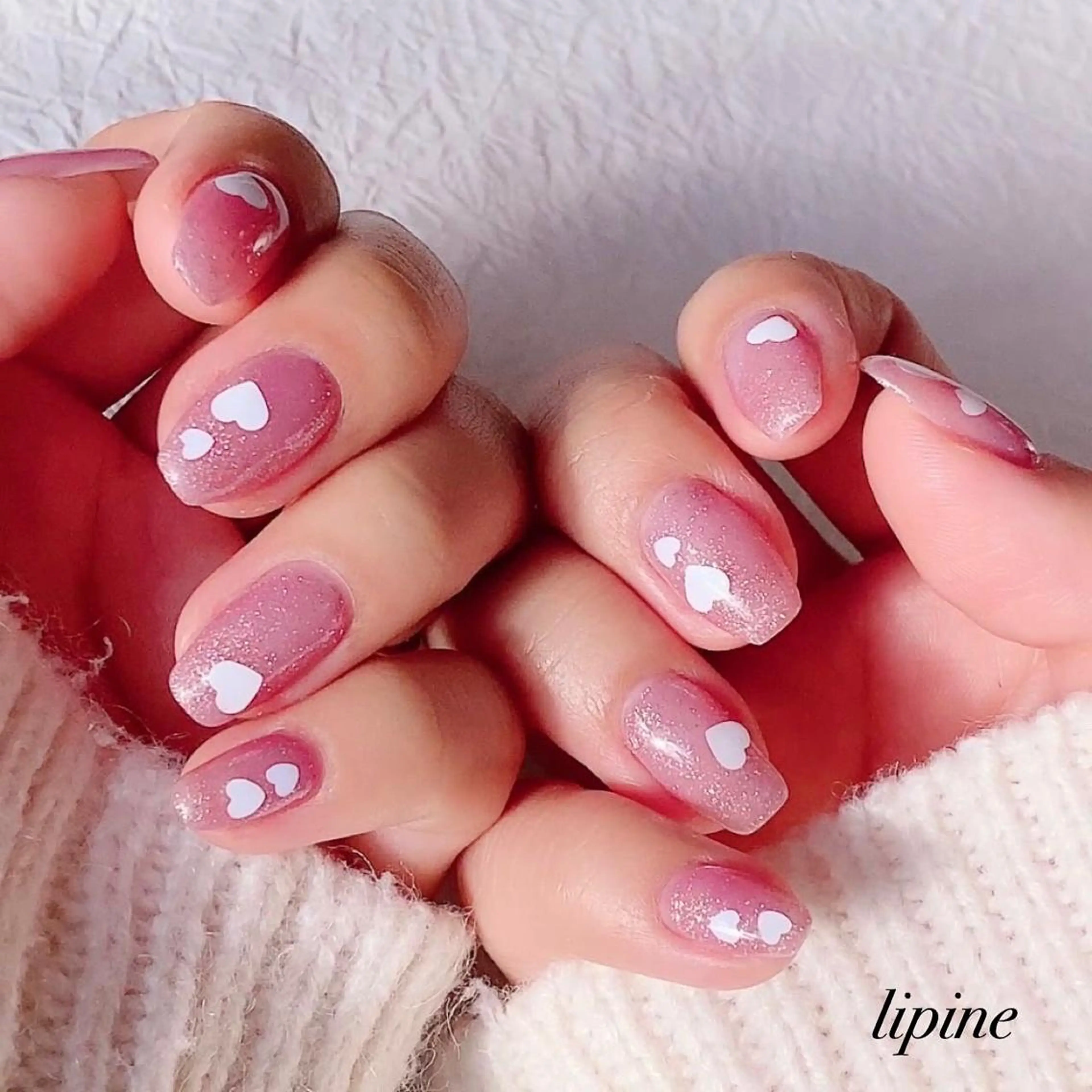 ネイル ハート ネイルサロン lipineのネイルデザイン